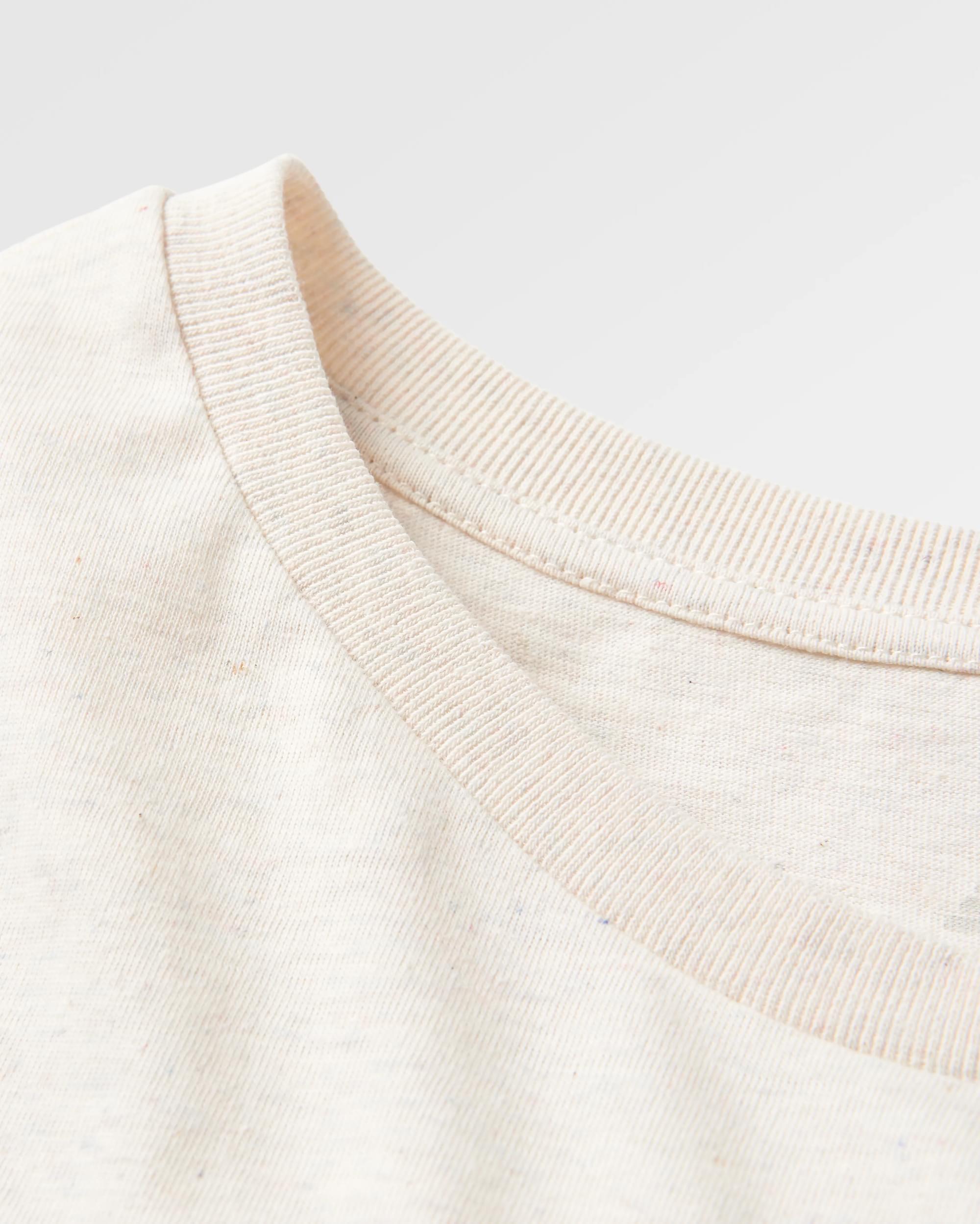 Breathe Recycled Cotton LS T-Shirt - Milky Marl - Flatlay