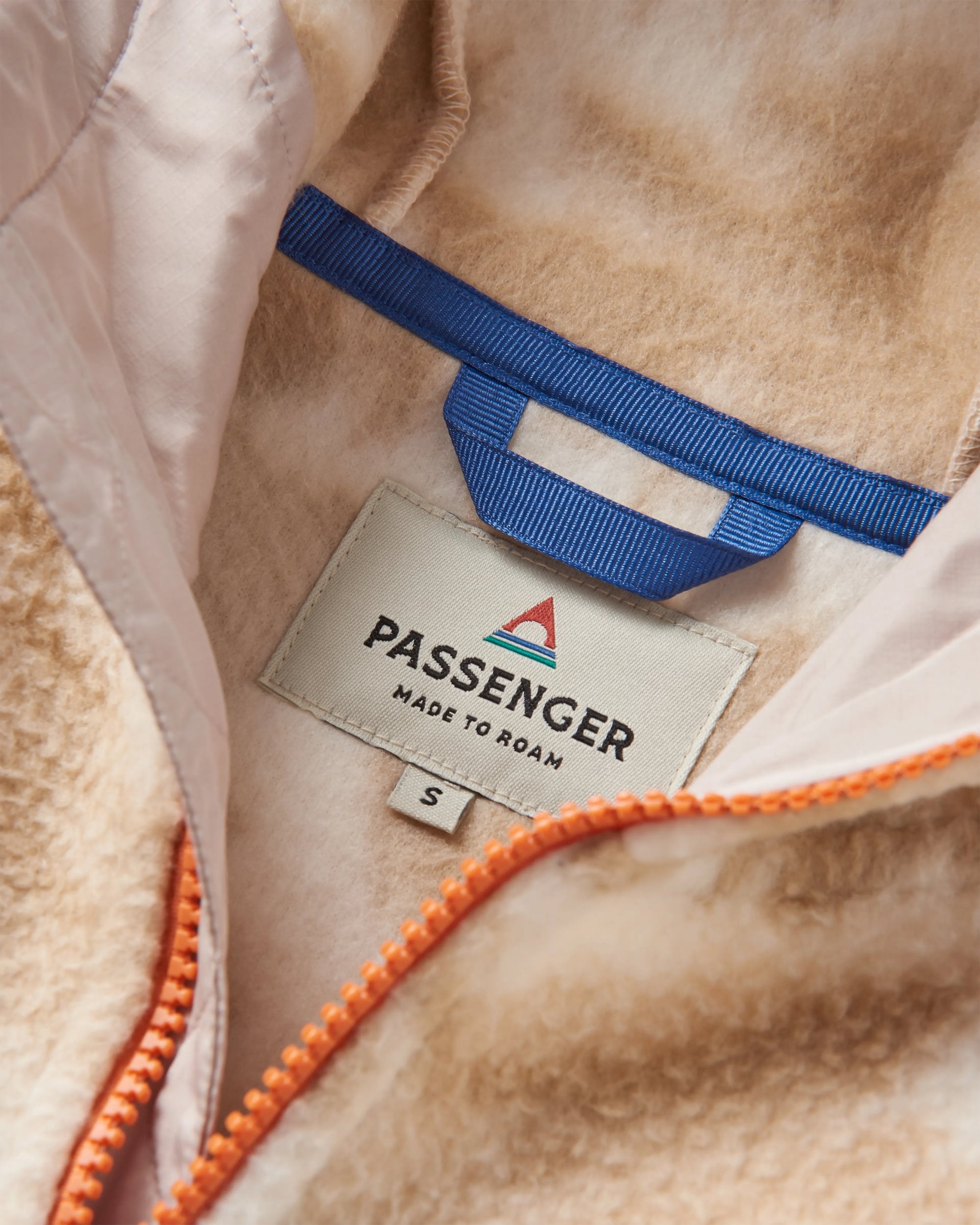 Maine 1/2 Zip Recycled Sherpa Fleece - Abstract Mountain Birch - Flatlay