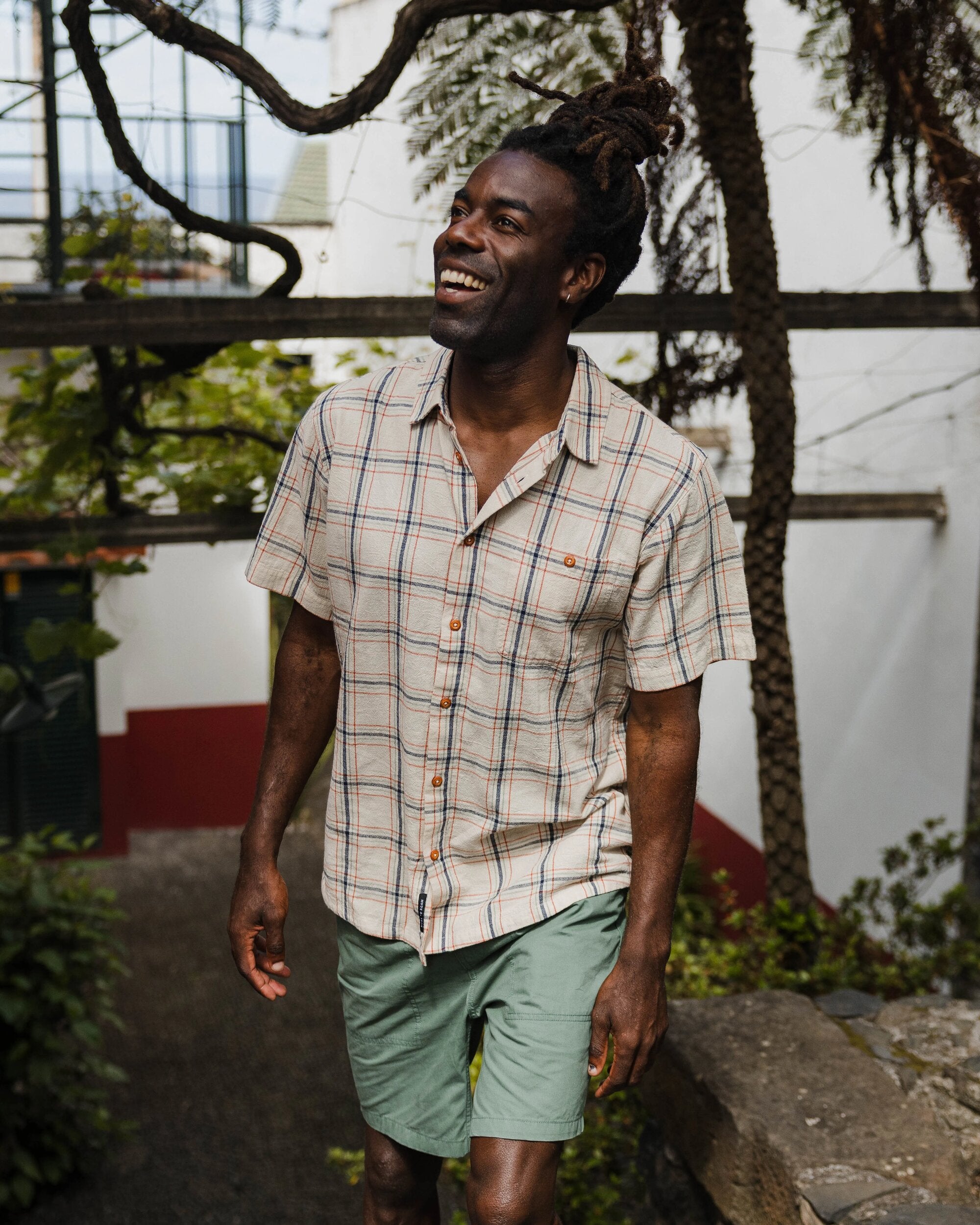 Chill Organic Cotton Check Shirt - Birch - Lifestyle