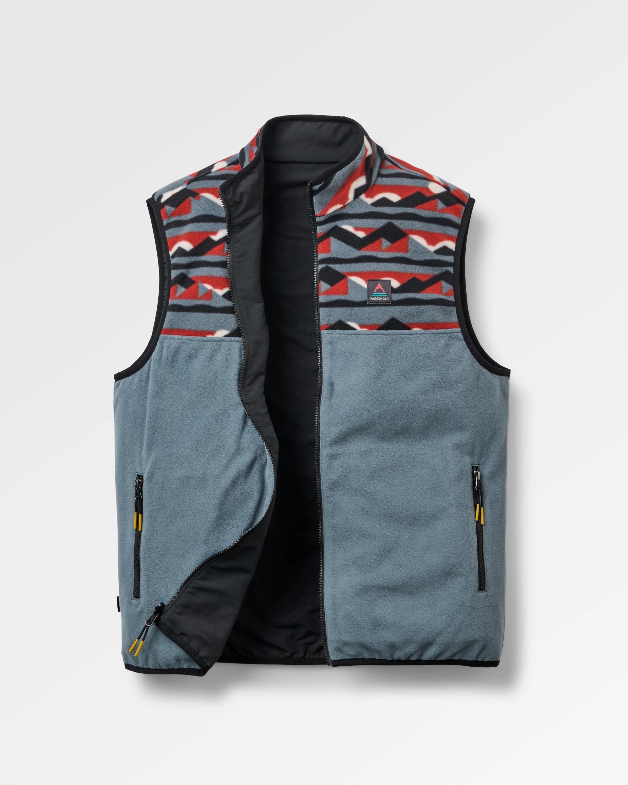 Set Off Reversible Polartec® Fleece Vest - Views Storm Grey - Flatlay