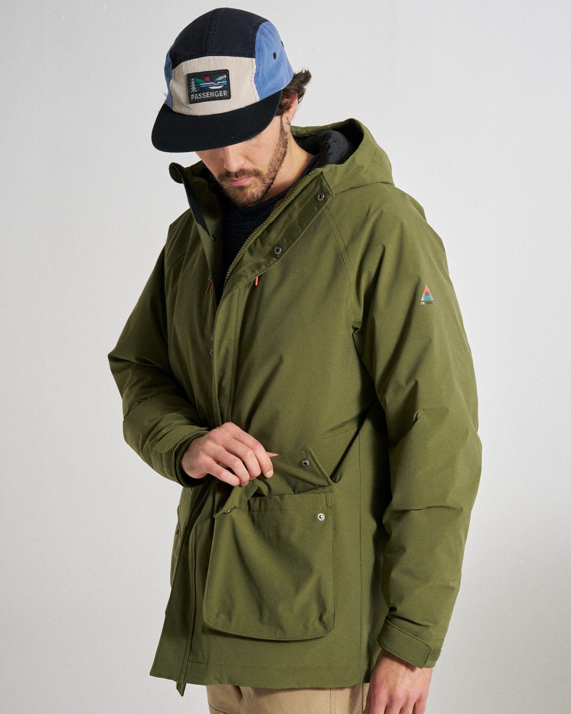 Baltic Recycled Insulated Parka - Khaki - Studio Model