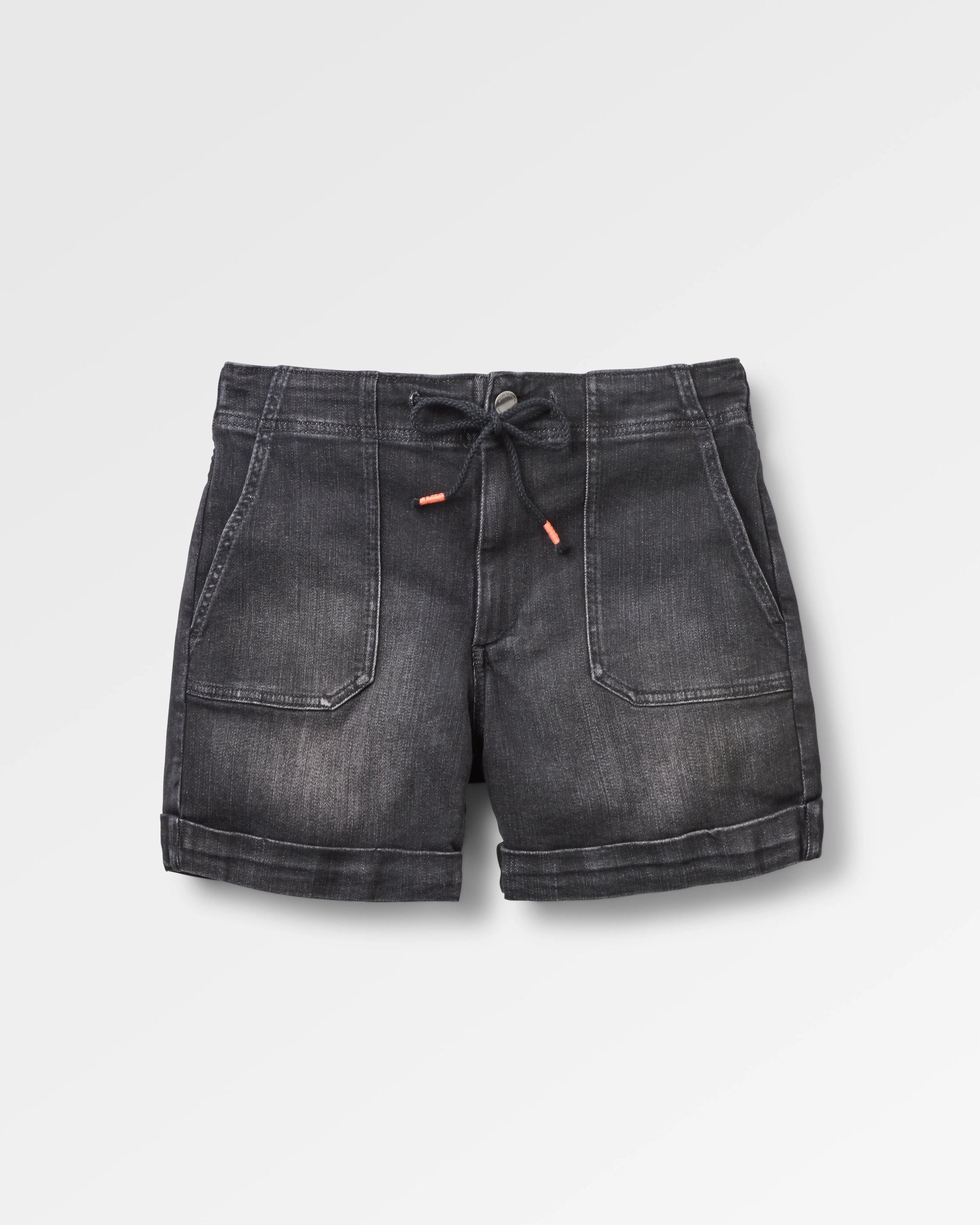 Carriso Denim Short - Washed Black Denim