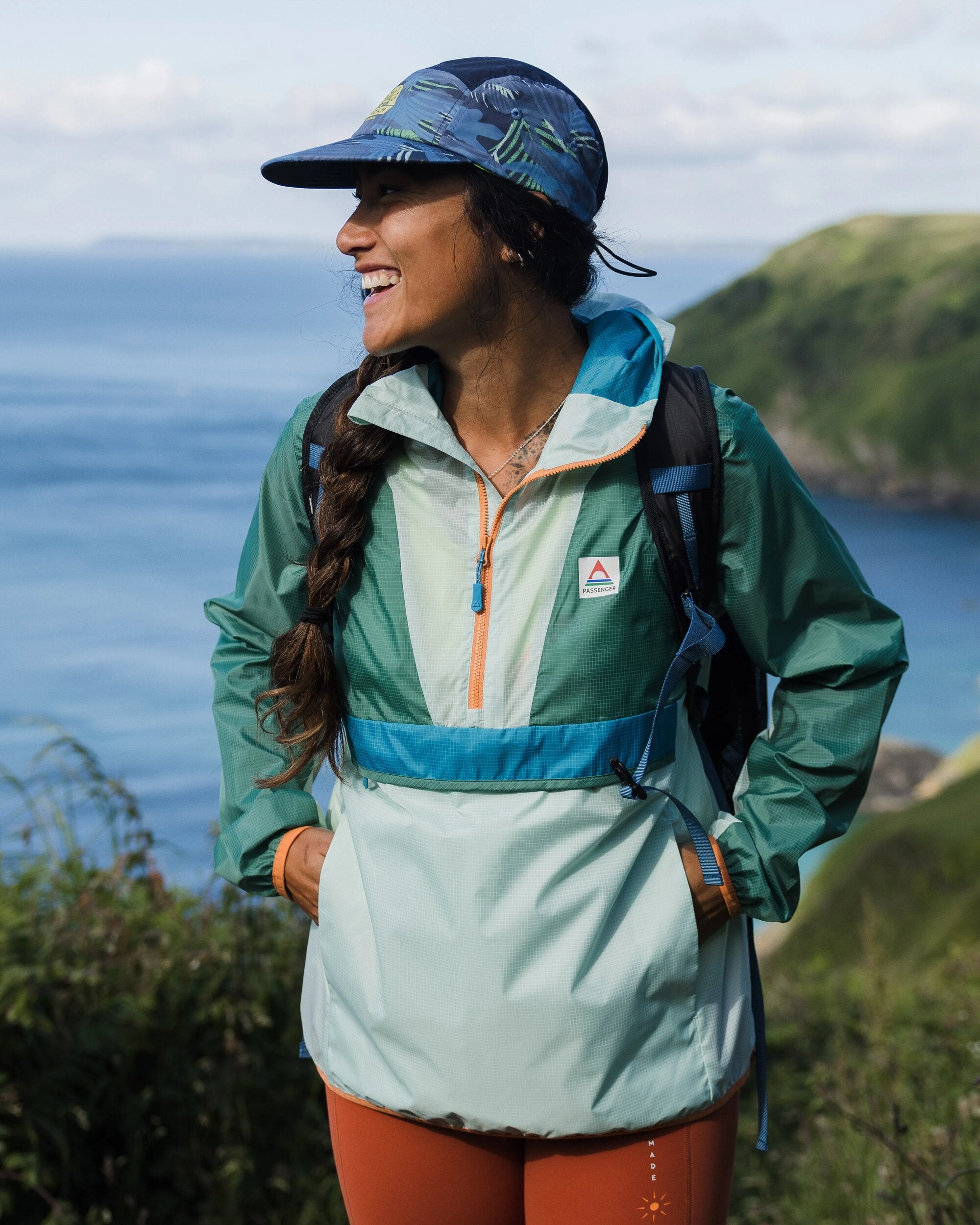 Viento Recycelte Windjacke Anorak Surf Spray/Tiefsee – Passenger