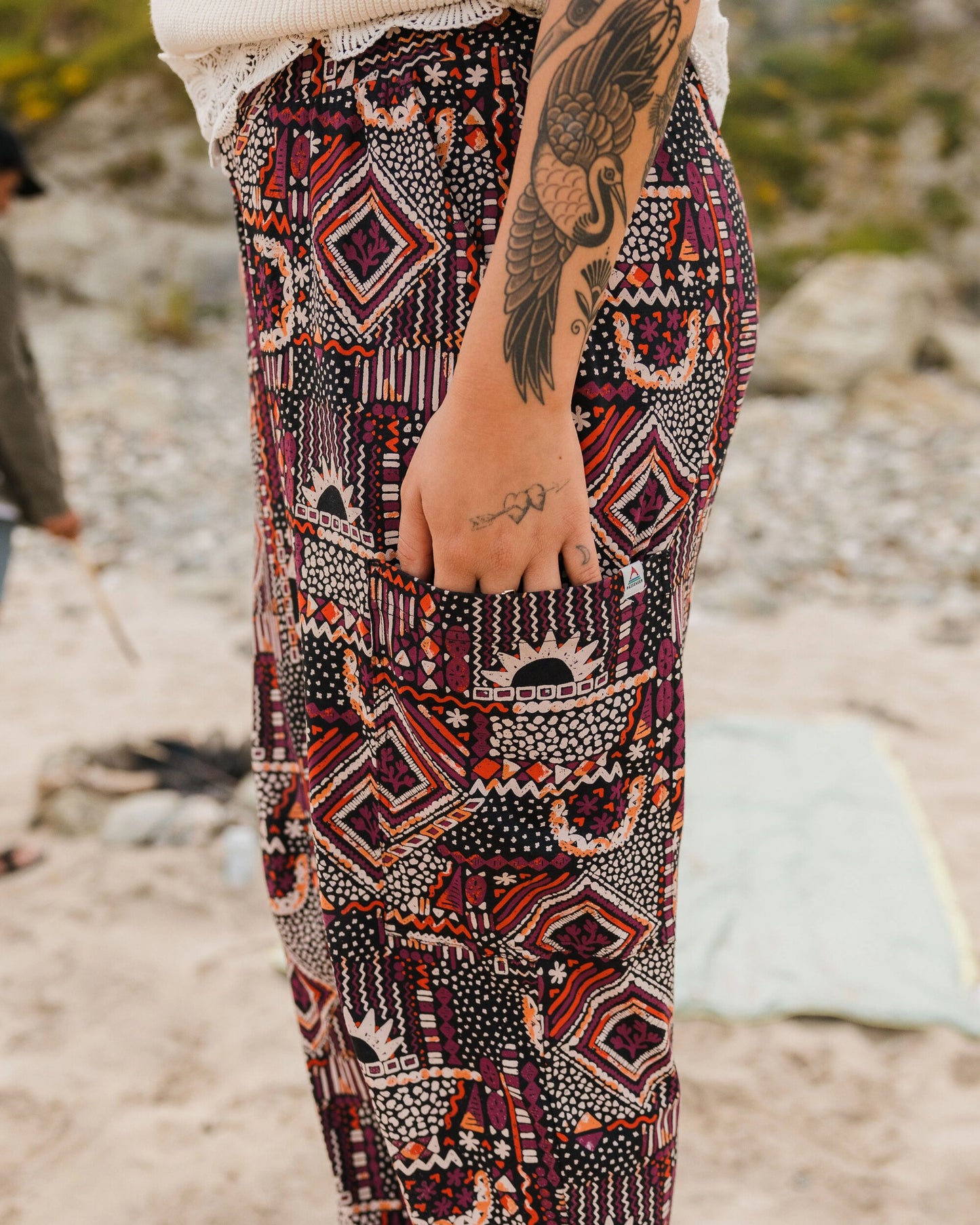 Day Dream Printed Trouser - Vintage Patchwork Black/Multi