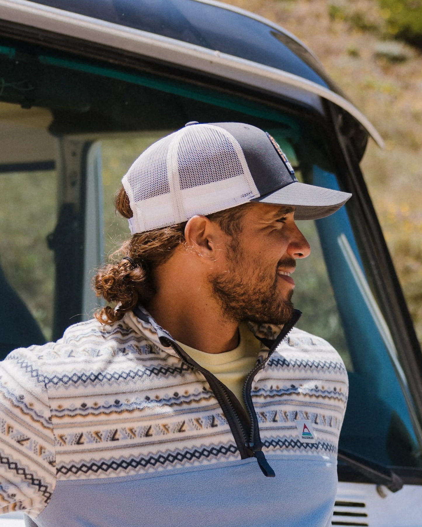 MensDawning Organic Cotton Trucker Cap - Charcoal - Lifestyle