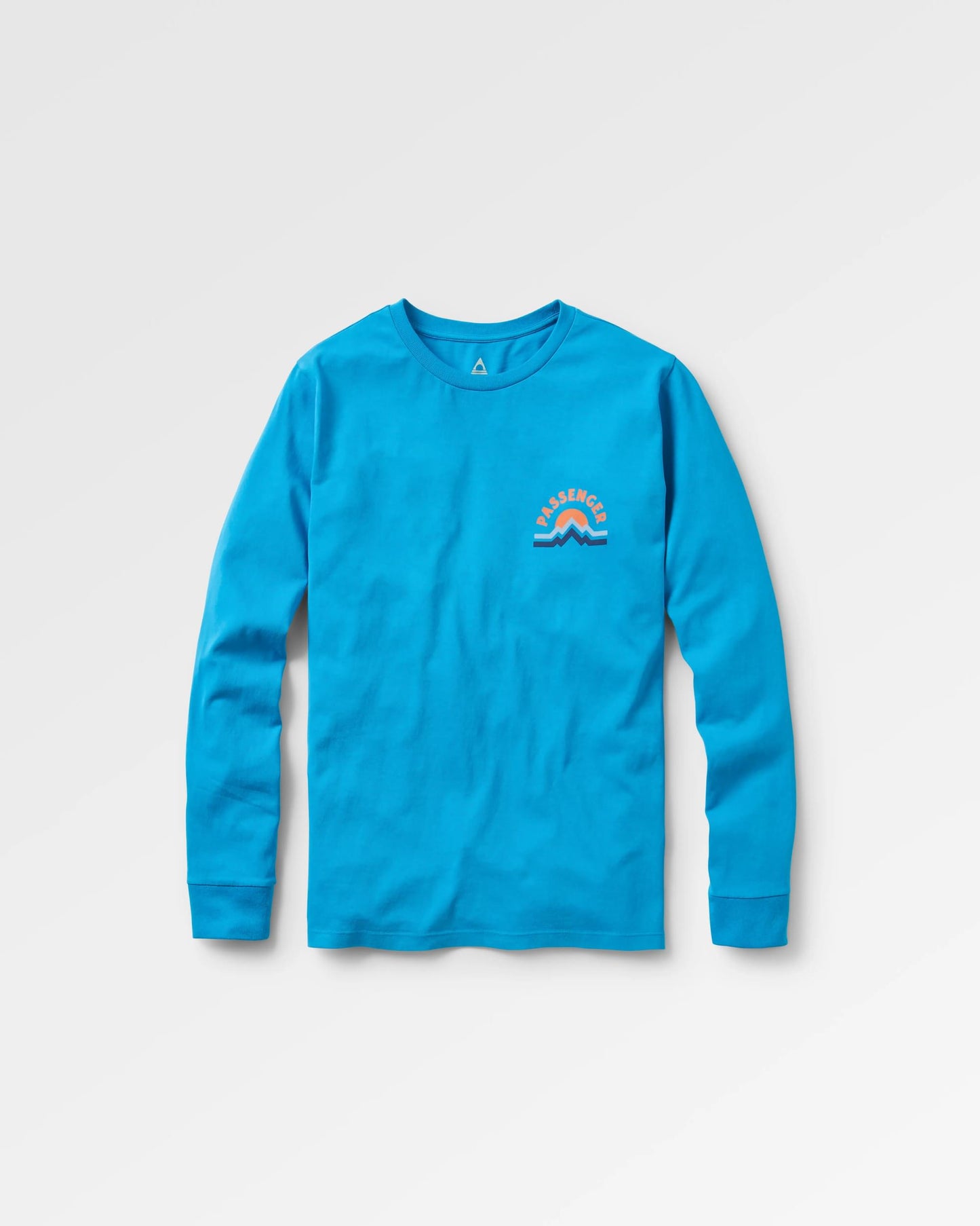 Breathe Recycled Cotton LS T-Shirt - Atlantic Blue - Flatlay
