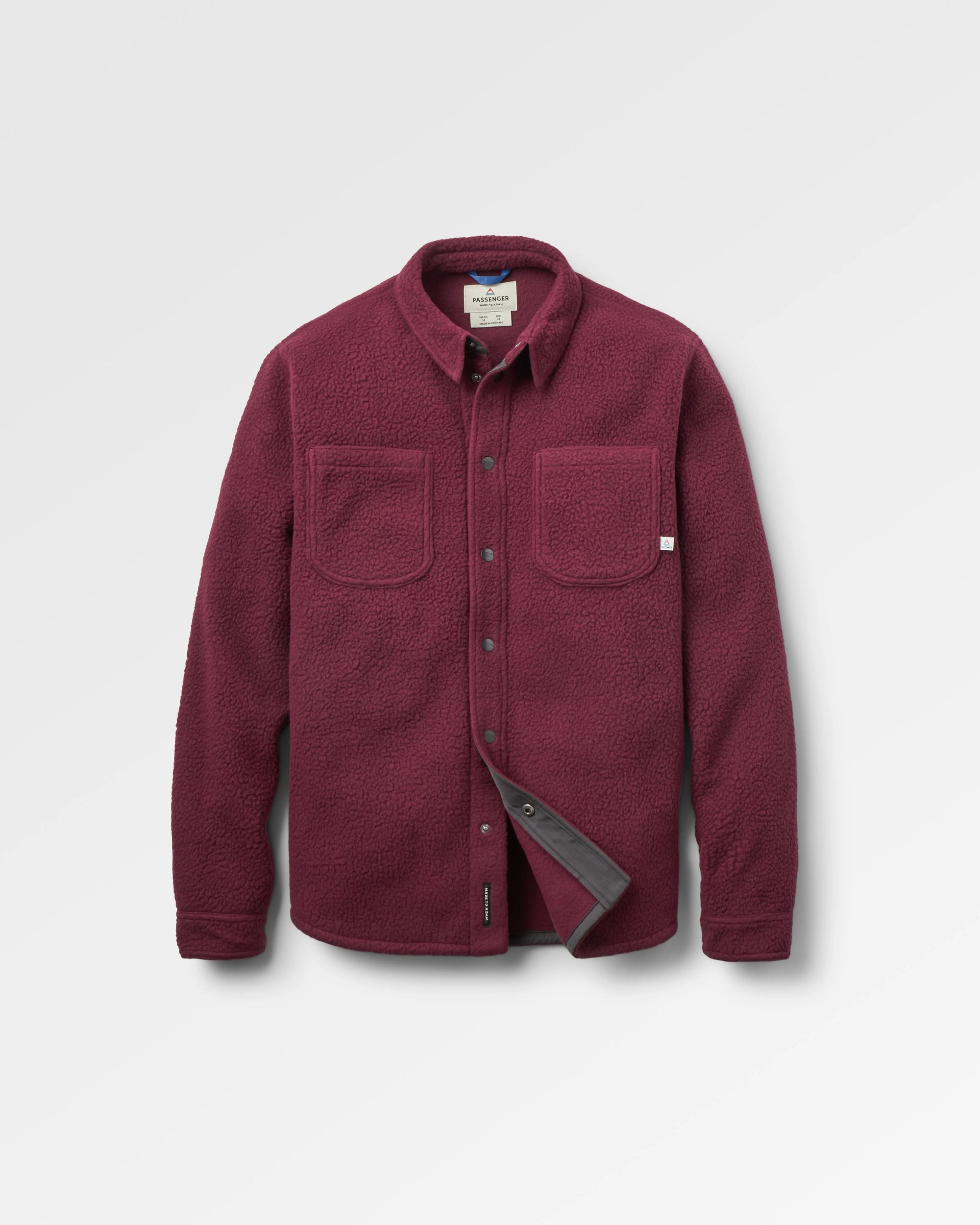 Backcountry Recycled Sherpa Fleece Shirt - Fig - Flatlay