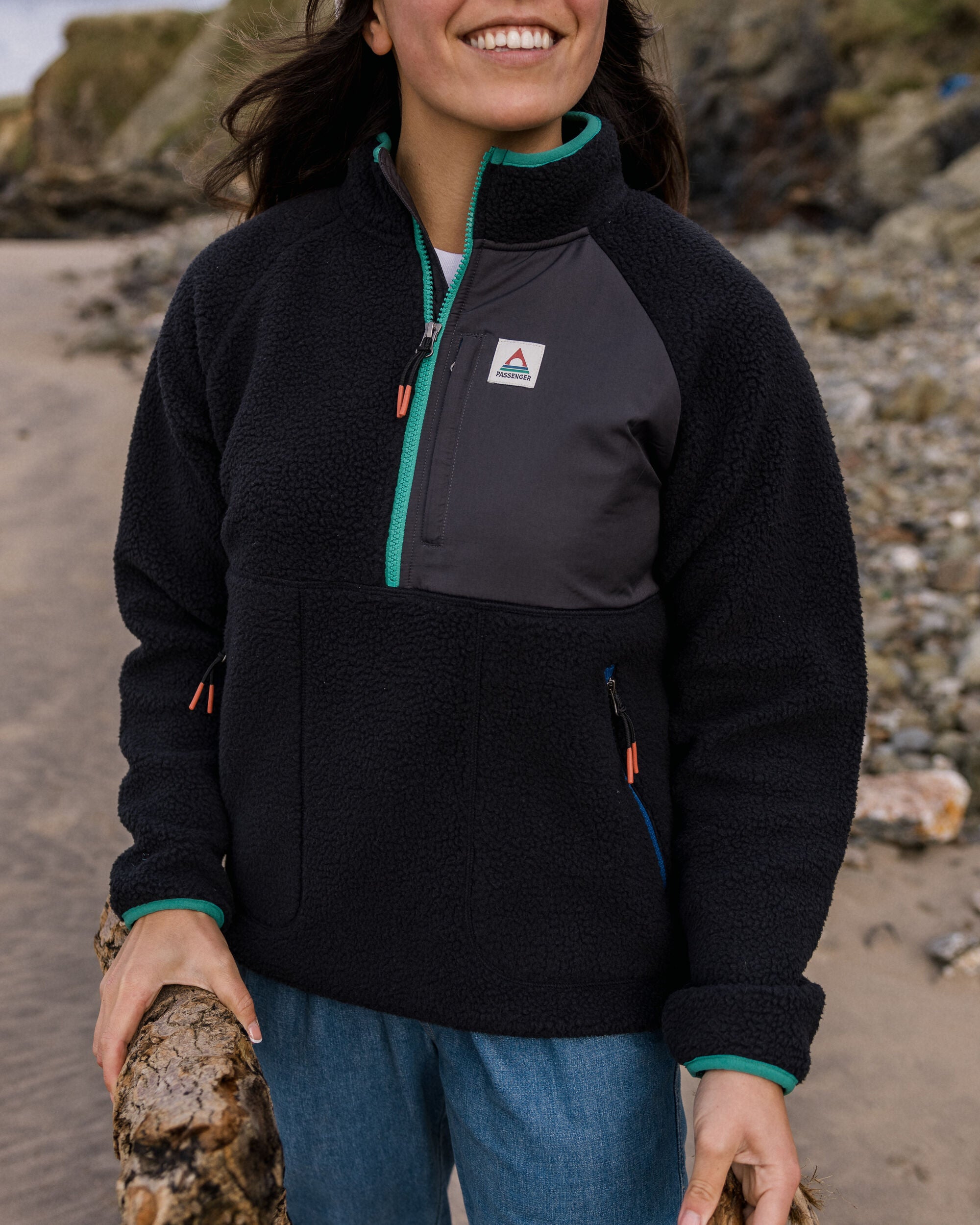 Home Sherpa Fleece Schwarz