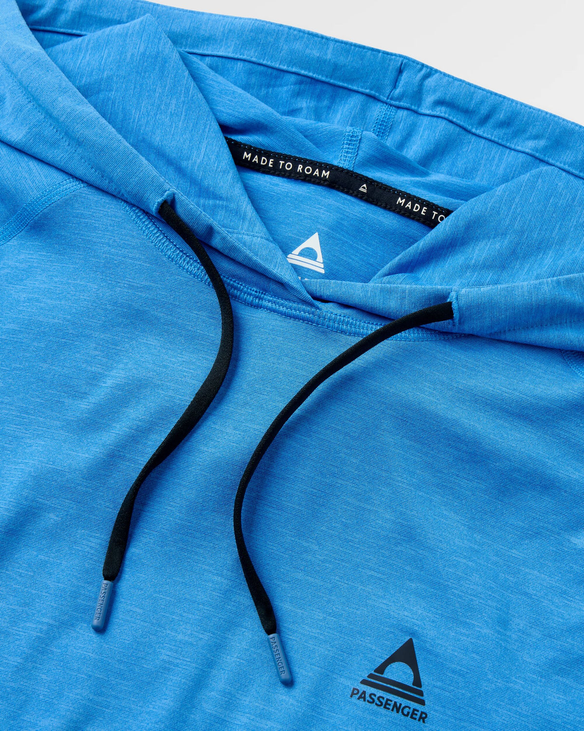 Light Ray Lightweight UPF Hoodie - Marine Blue Marl - Flatlay