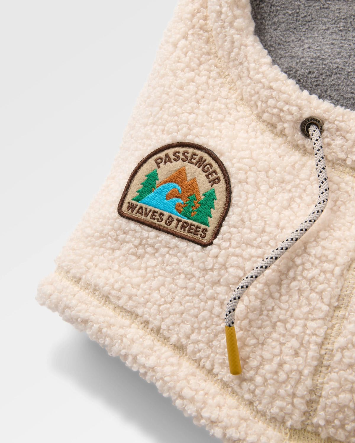 Snowdrift Fleece Hood - Birch - Flatlay