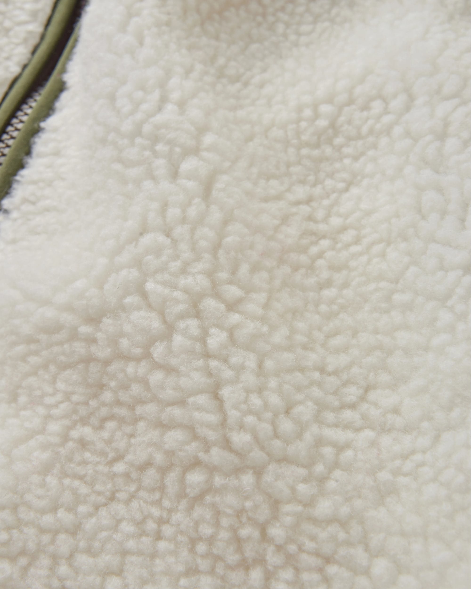 Valiant Deep-Pile Sherpa Fleece - Off White - Flatlay