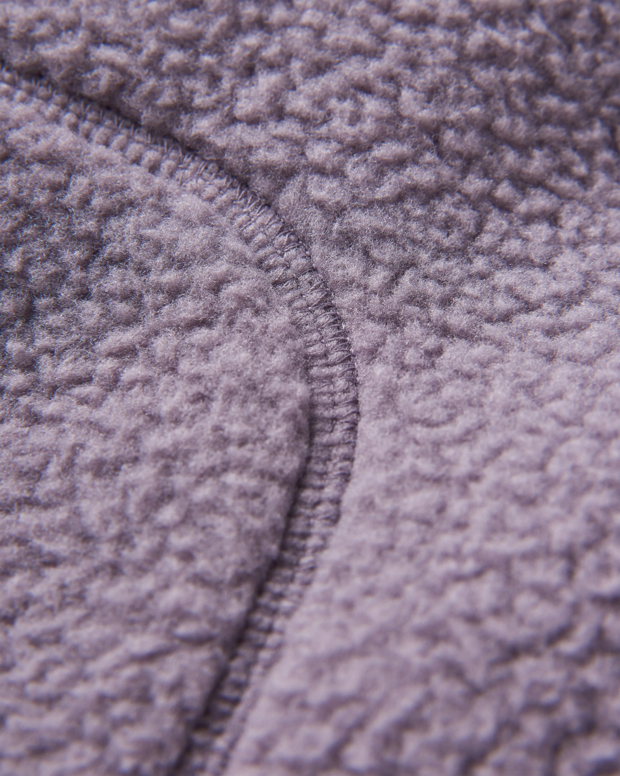 Offgrid 1/2 Zip Recycled Sherpa Fleece - Dusty Lilac - Flatlay