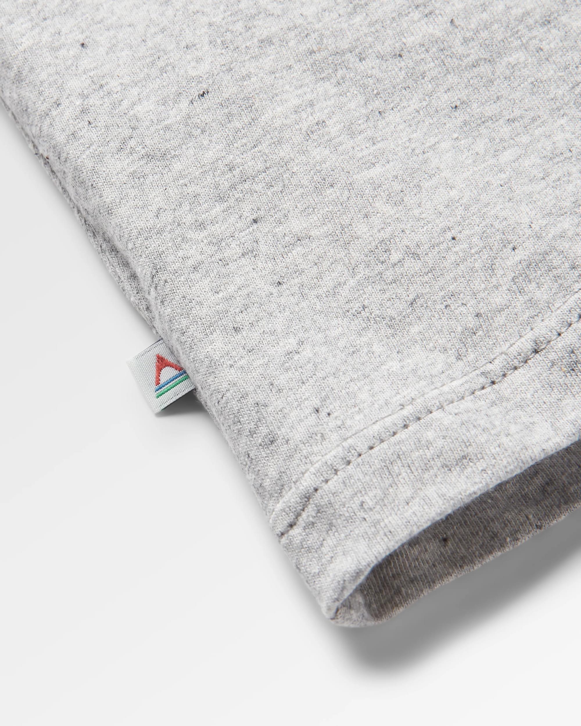Classic Logo Recycled Cotton T-Shirt - Mid Grey Marl - Flatlay