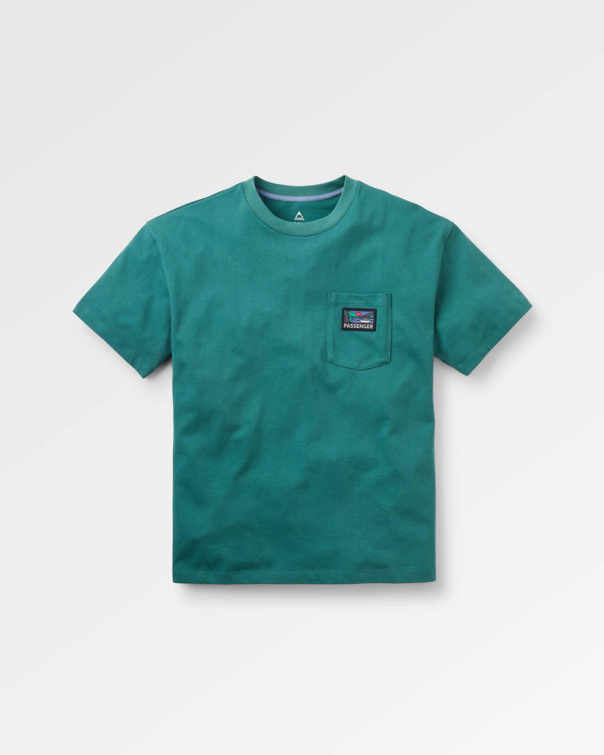 Roamer Patch Relaxed Fit T-Shirt - Mediterranean - Flatlay
