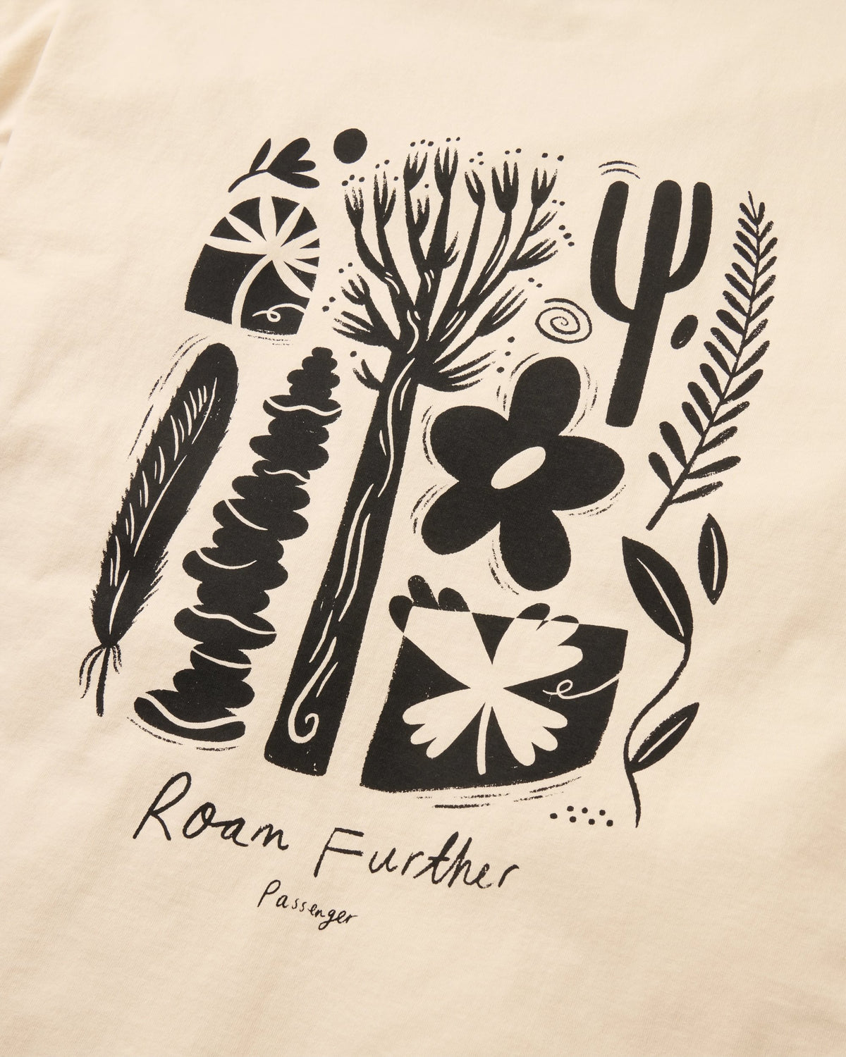 Men's Roam Further T-Shirt - Birch - Flatlay