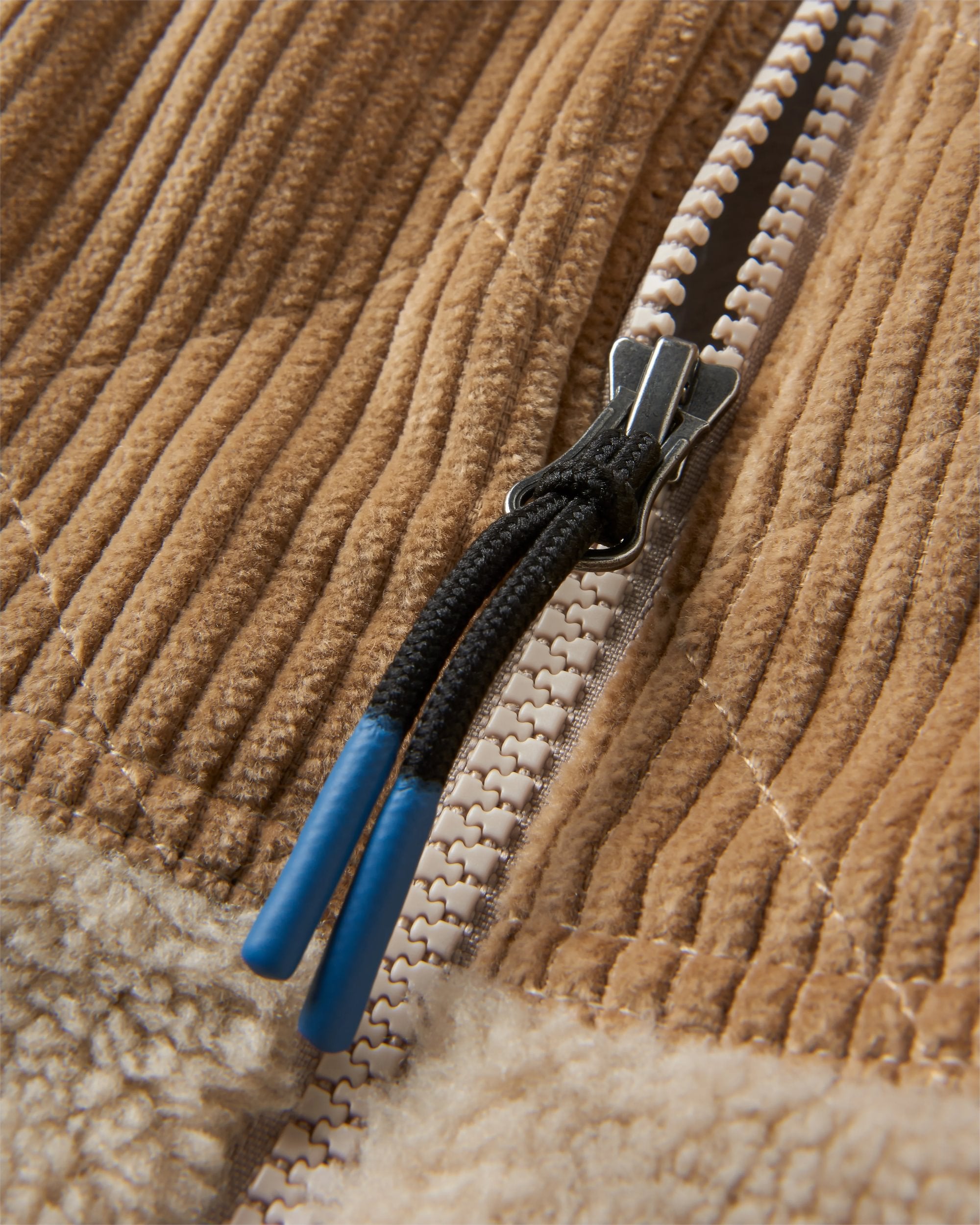 Awaken Recycled Deep-Pile Sherpa Fleece - Feather/Biscuit - Flatlay