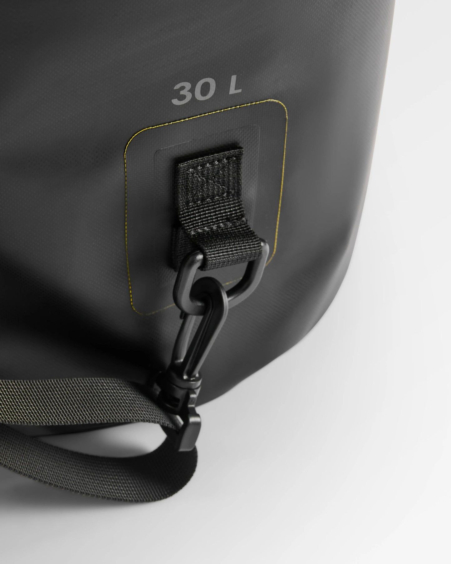 Tide 30L Recycled Dry Bag - Black - Flatlay