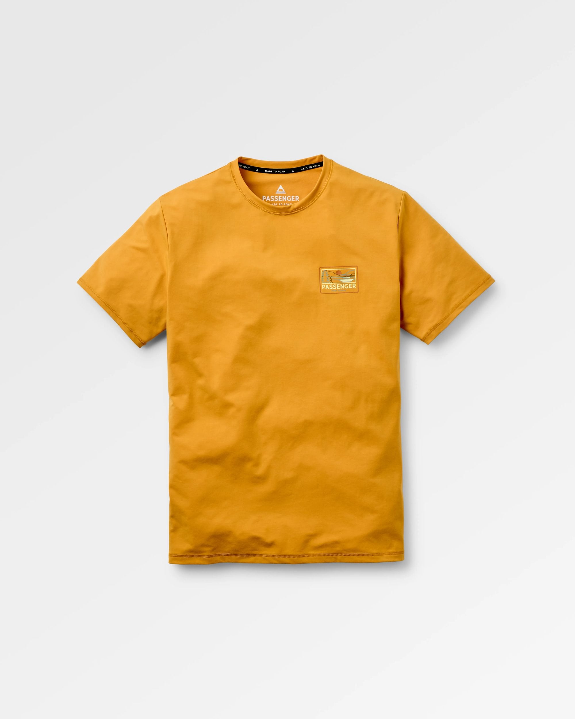 Roamer Men's Recycled Active T-Shirt - Spruce Yellow - Flatlay