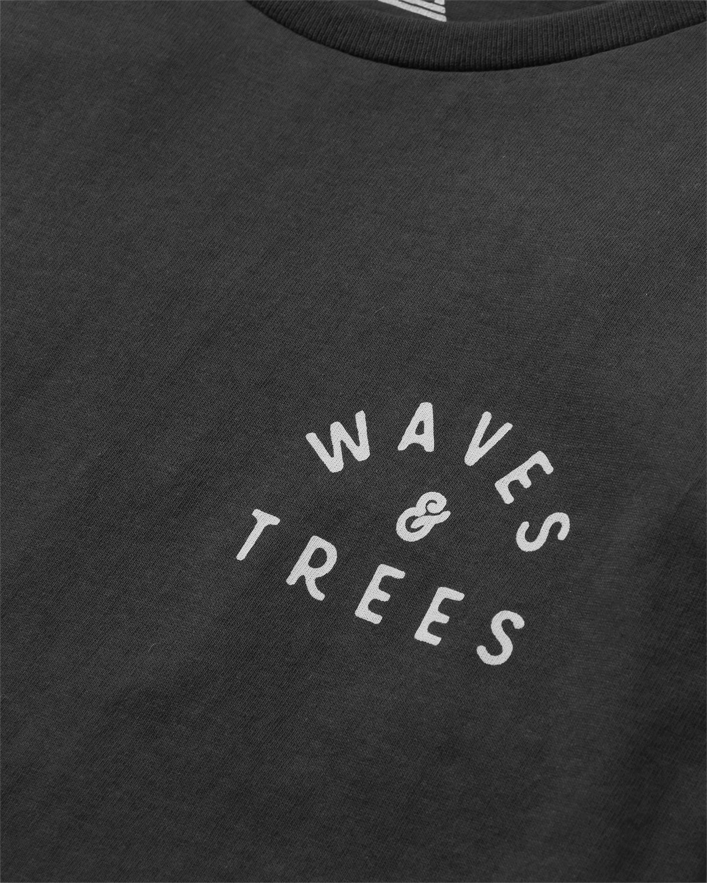 Penida Recycled Cotton T-Shirt - Black - Flatlay