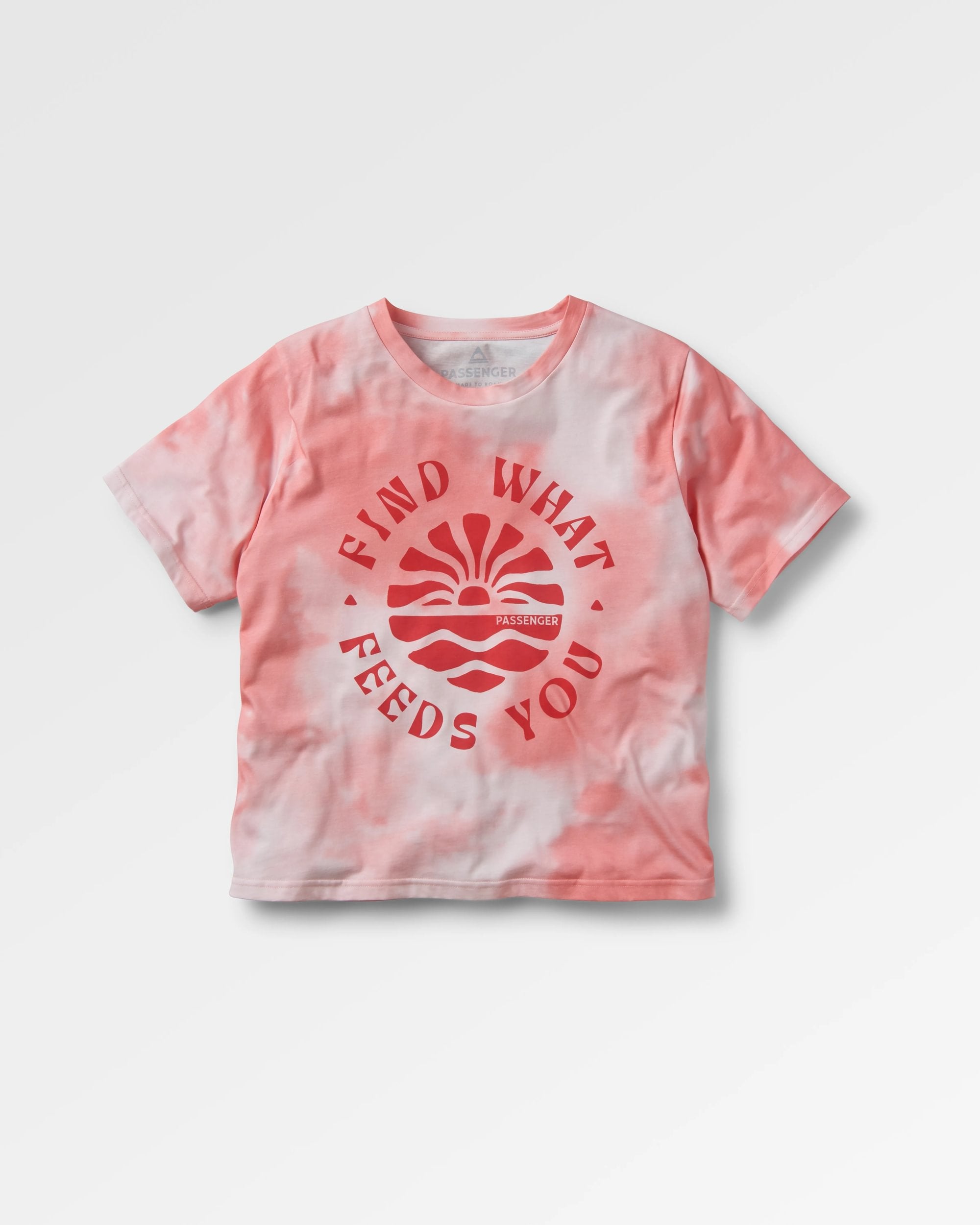 Discovery Organic Cotton T-Shirt - Tie Dye Shell Pink - Flatlay