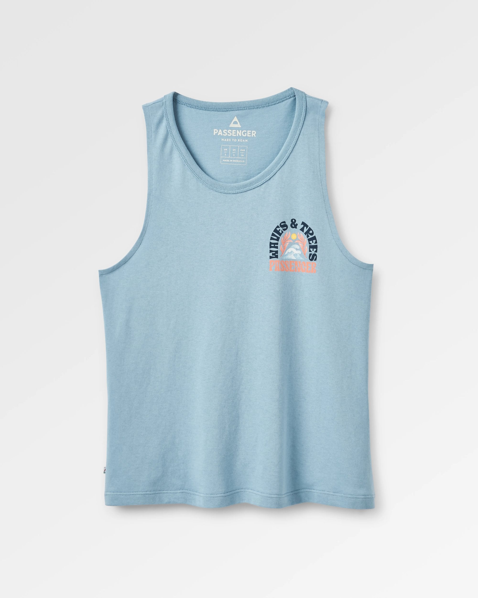 Dawning Recycled Cotton Vest - Faded Denim - Flatlay