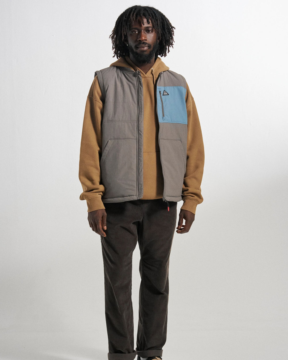 Oceanic Insulated Vest - Slate Grey - Studio Model