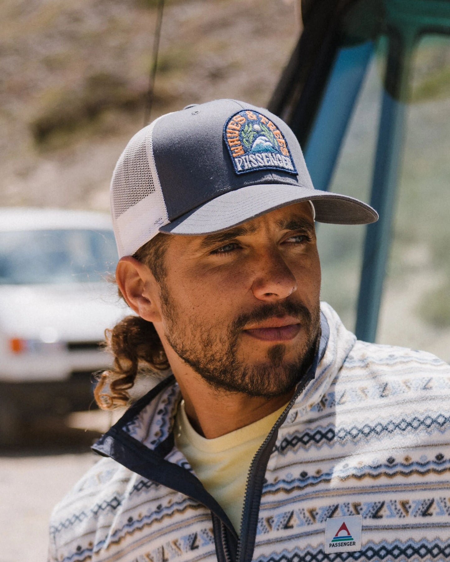 MensDawning Organic Cotton Trucker Cap - Charcoal - Lifestyle