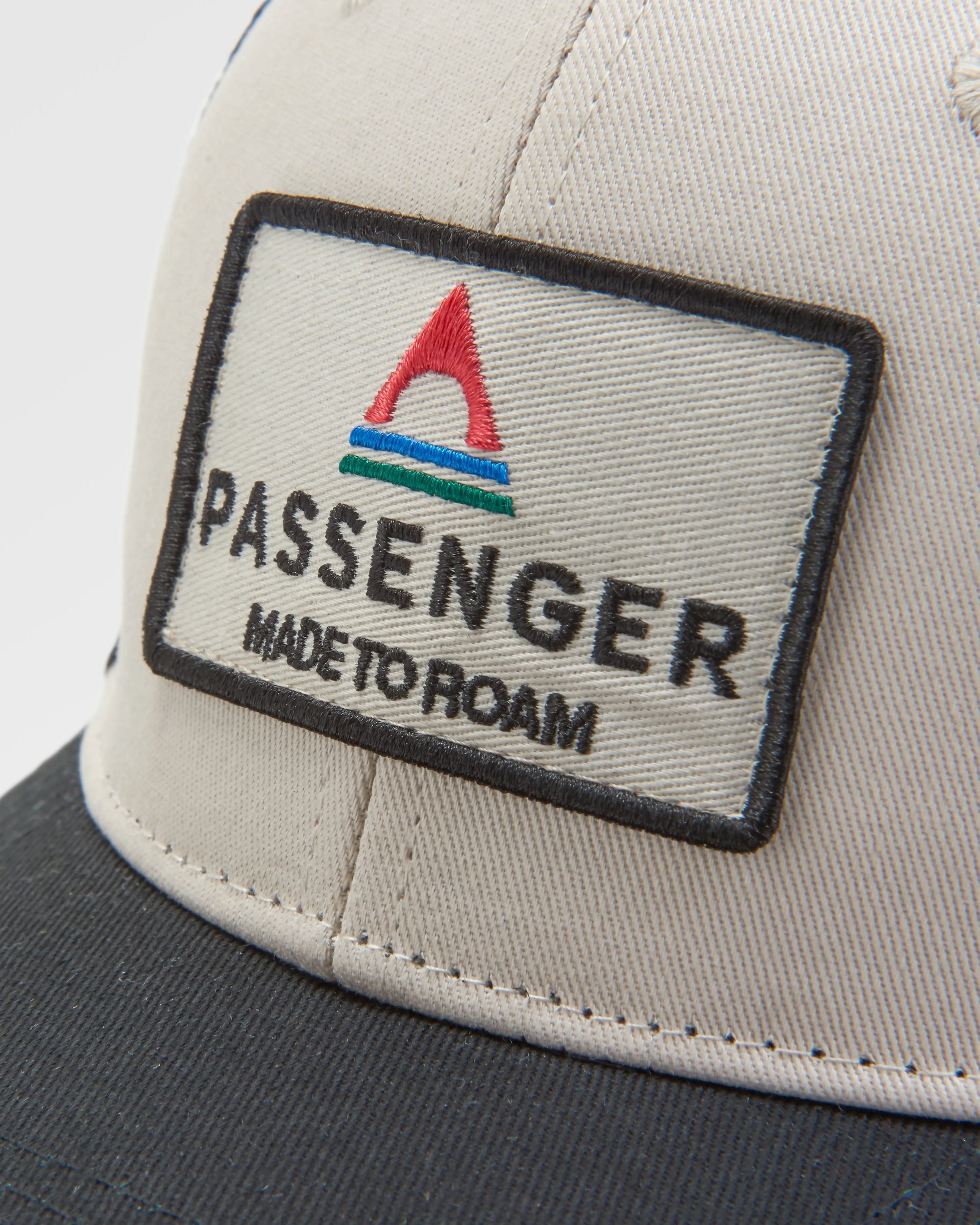 Core Recycled Cotton Trucker Cap - Black/ White - Flatlay