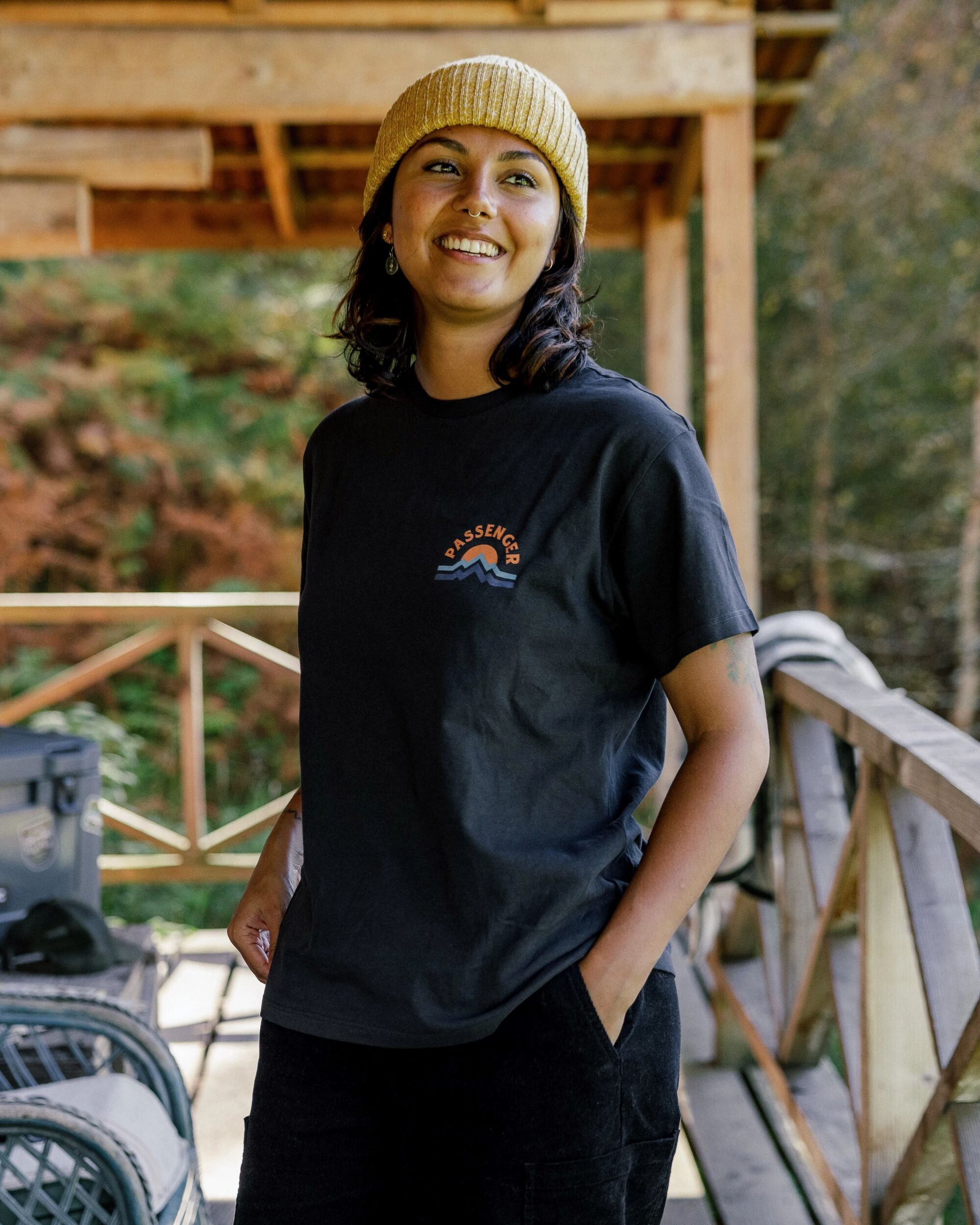 Breathe Recycled Cotton T-Shirt - Black - Lifestyle