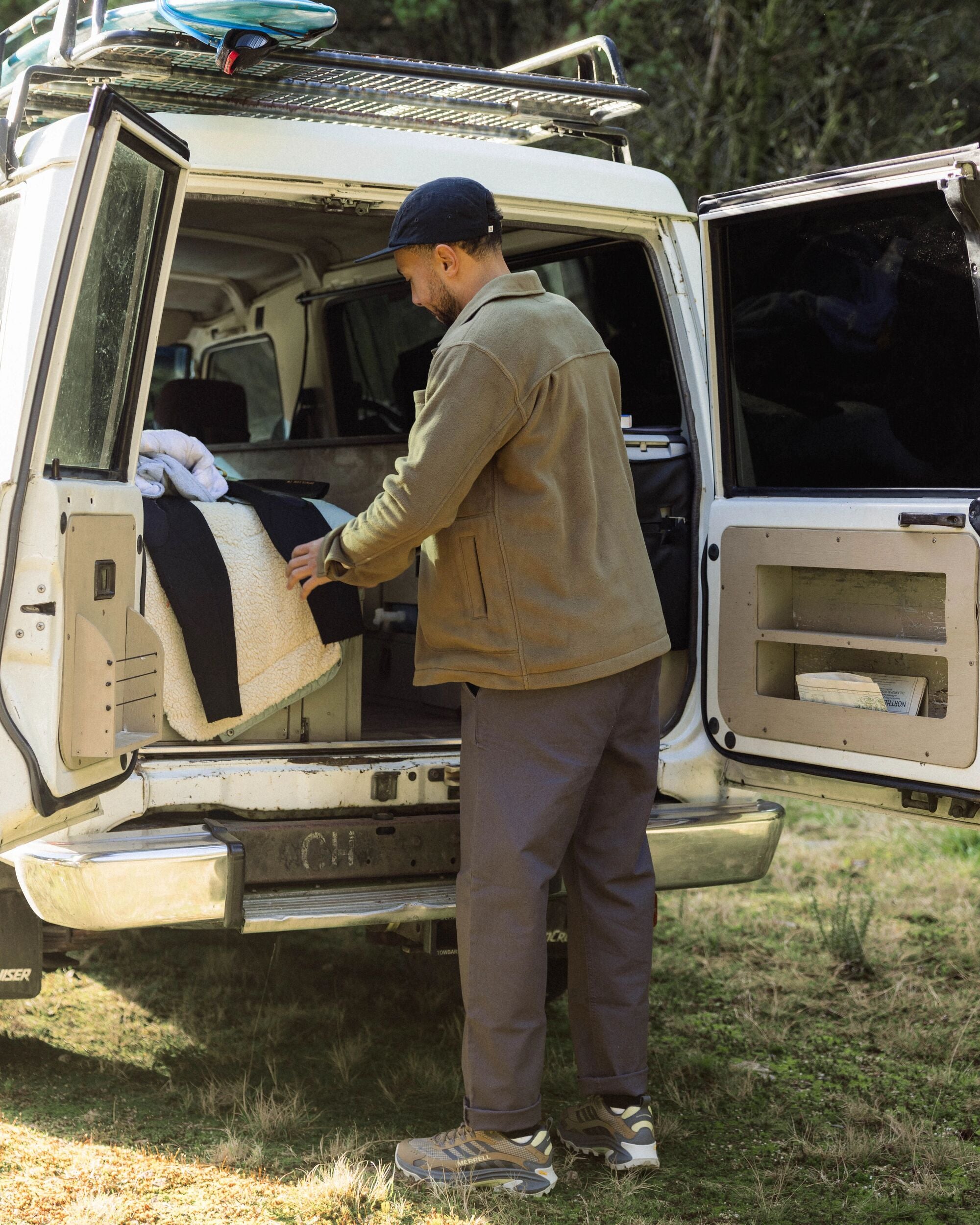 Adapt Recycled Polartec® Overshirt - Dark Olive - Lifestyle