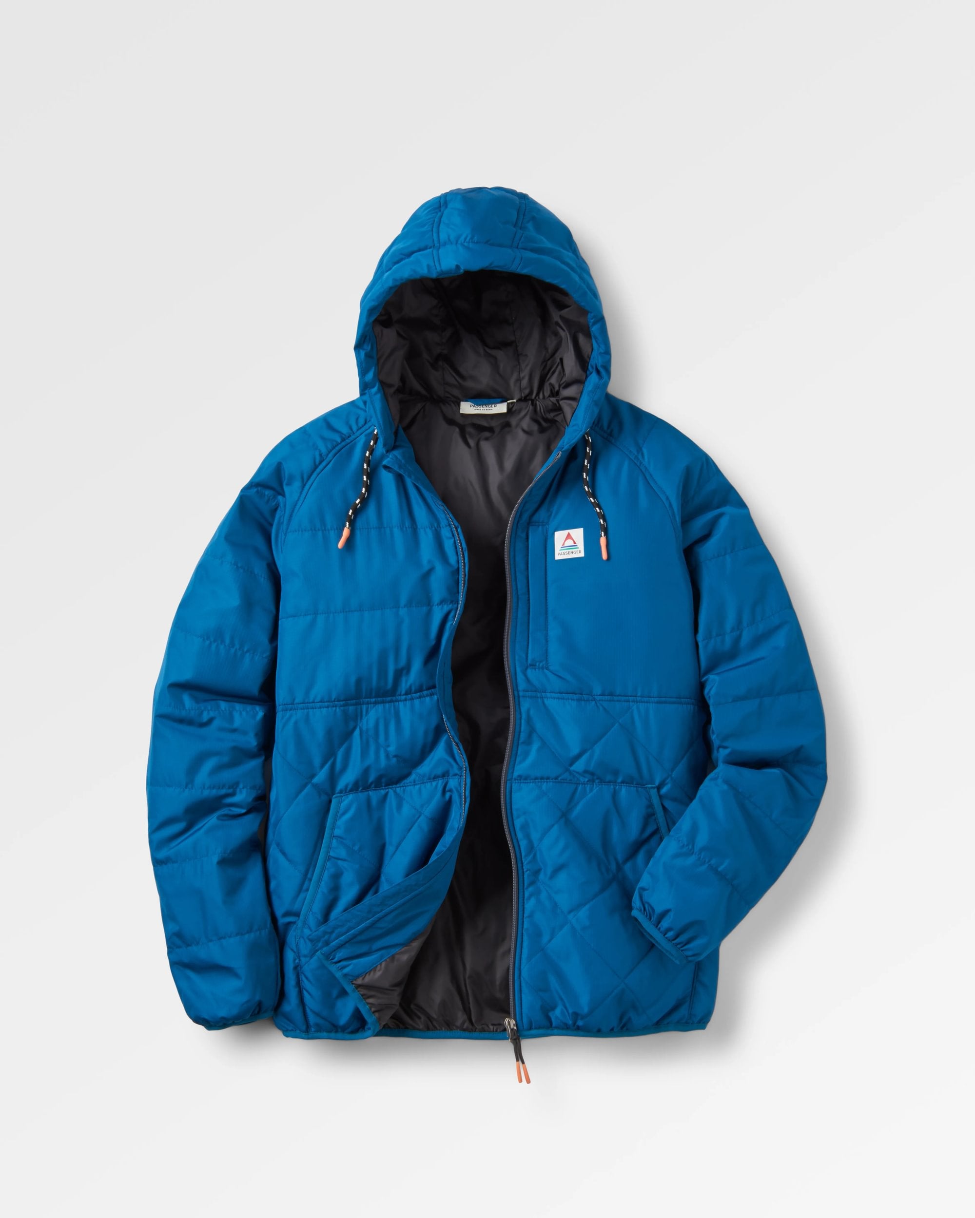Dylan Recycled Insulated Full Zip Jacket - Tidal Blue - Flatlay