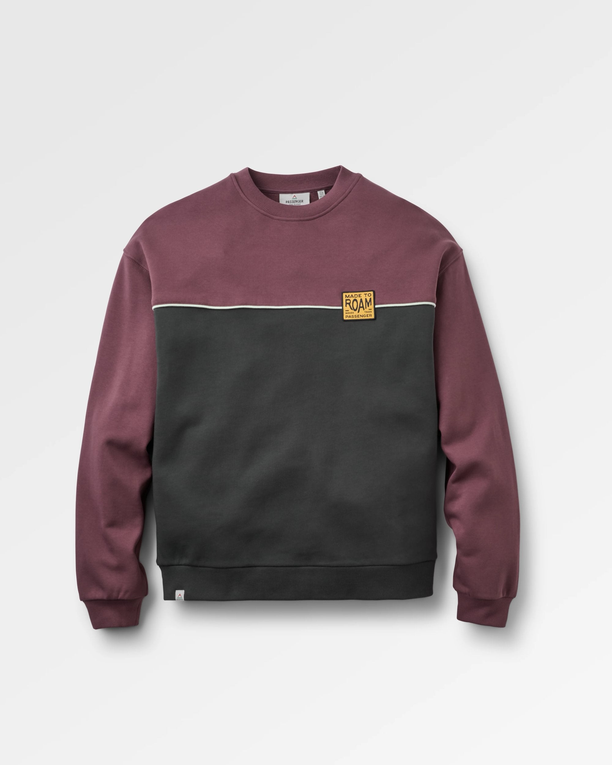 Pebble Organic Cotton Relaxed Fit Sweatshirt - Faded Black - Flatlay
