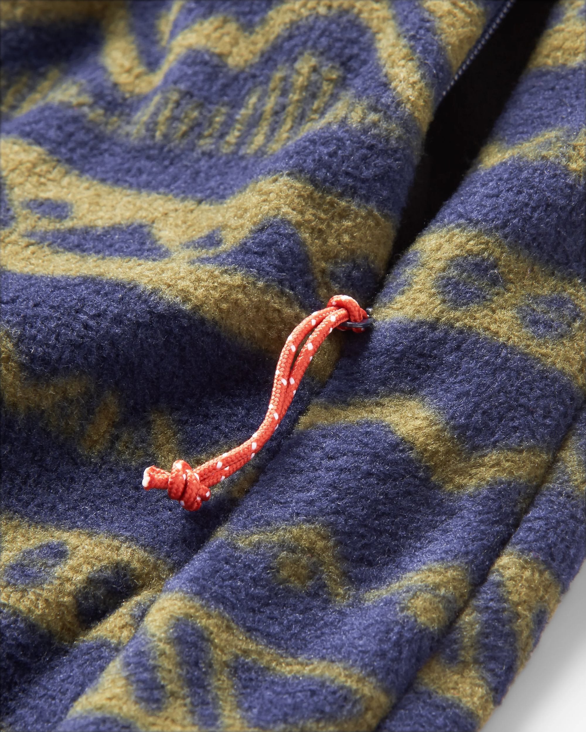 Set Off Recycled Polar Fleece Jogger - Mountain Geo Khaki/Rich Navy - Flatlay