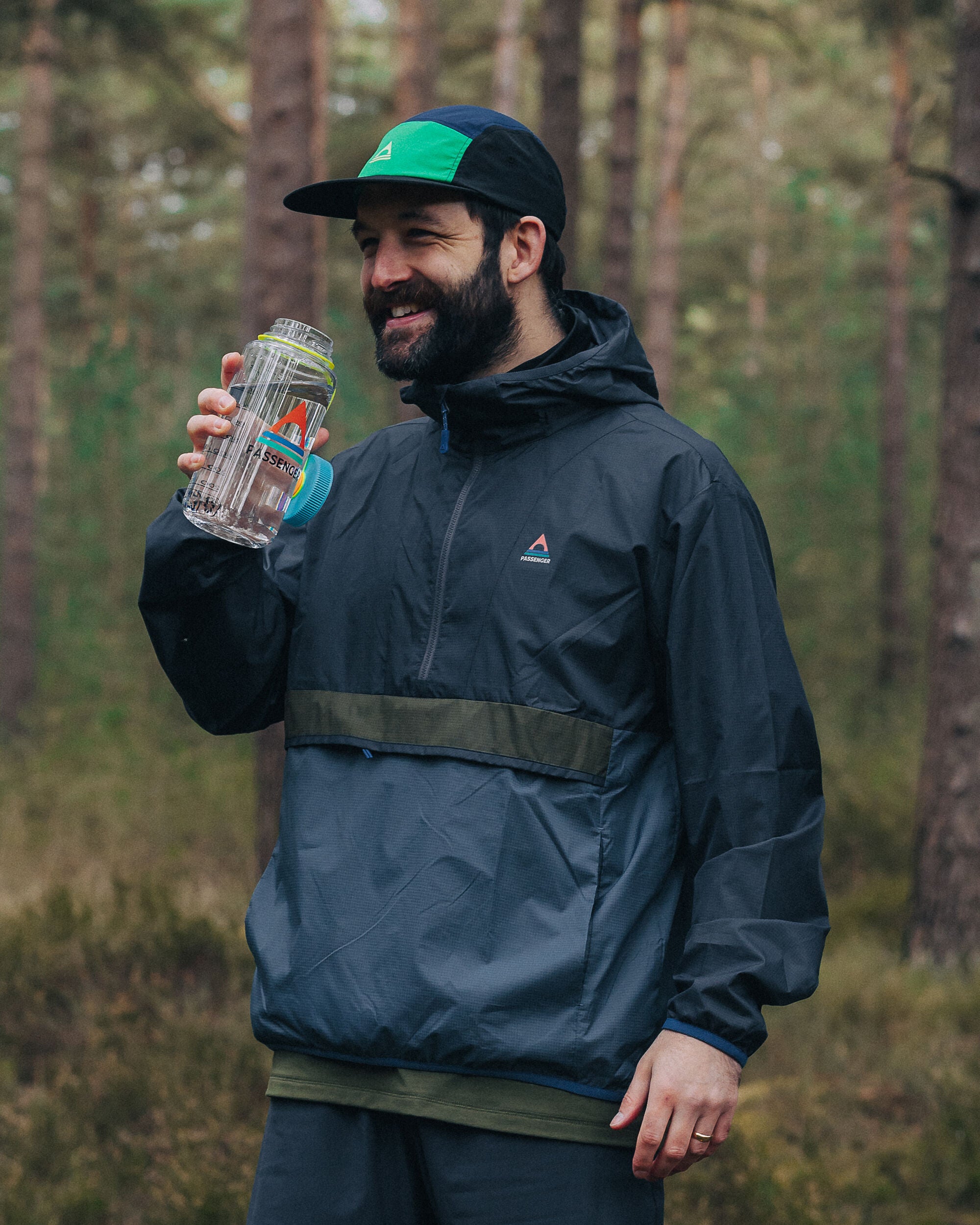 Gusto Recycled Windshell Anorak - Charcoal/Storm Grey - Lifestyle