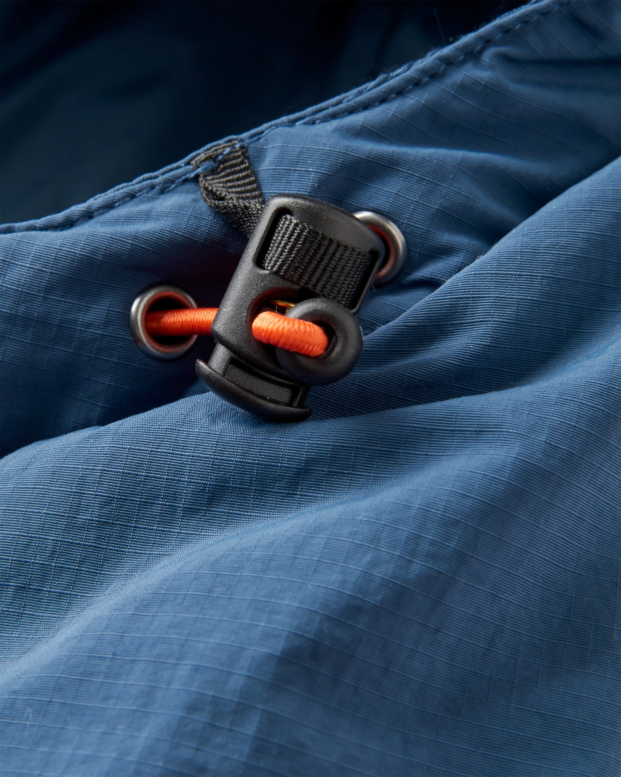 Ocean Recycled Insulated Anorak - Dark Denim/Sunset Orange - Flatlay