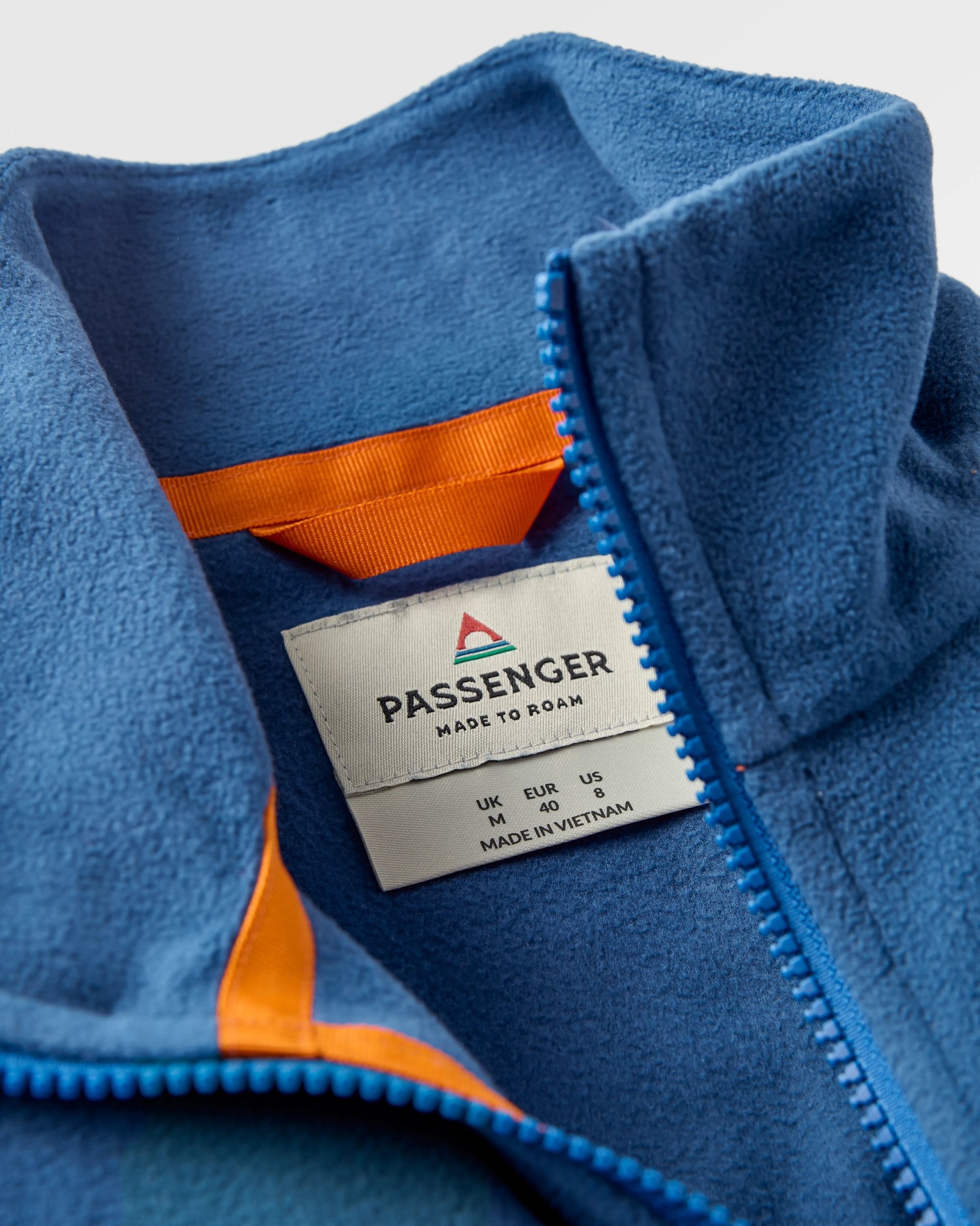Ayla Recycled Micro Polartec® Fleece - Dark Denim - Flatlay