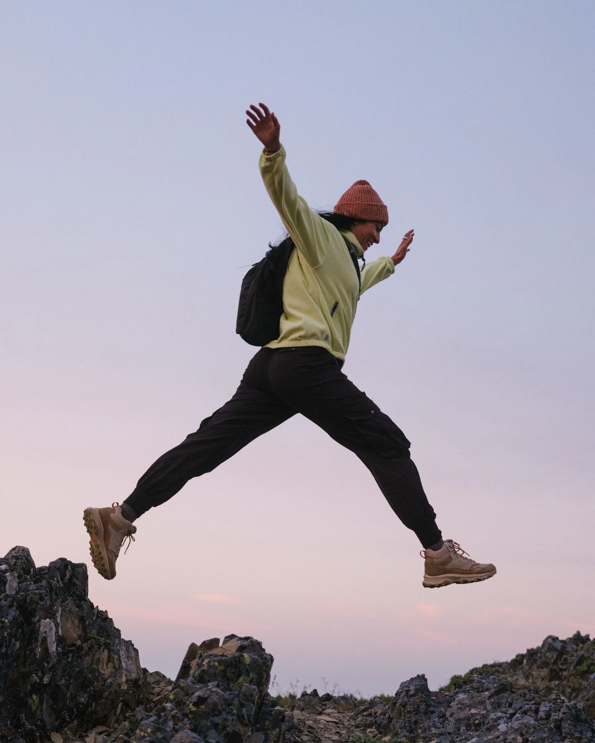 Ayla Recycled Micro Polartec® Fleece - Soft Lime Juice - Lifestyle