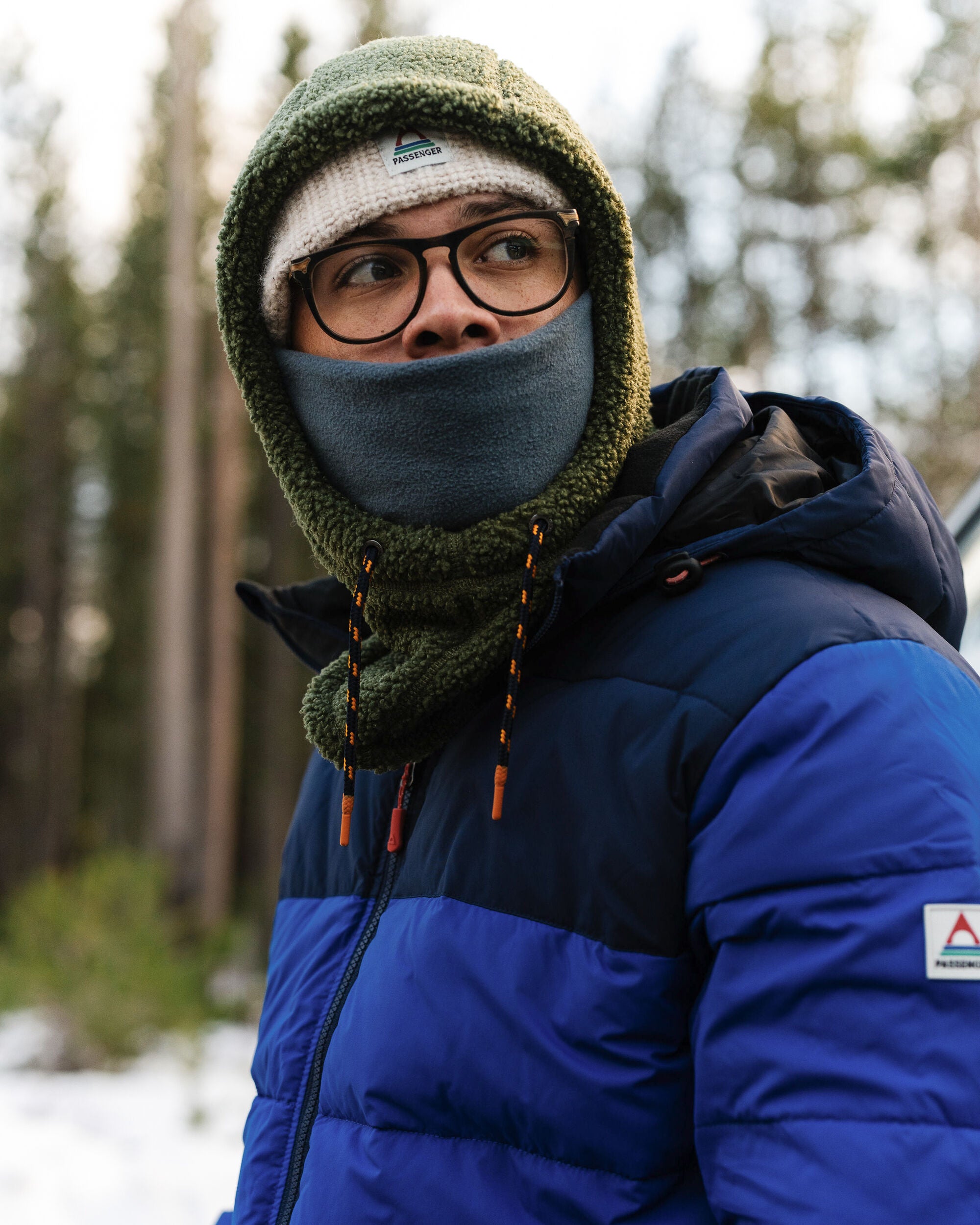 Snowdrift Recycled Fleece Hood - Khaki - Lifestyle - Male