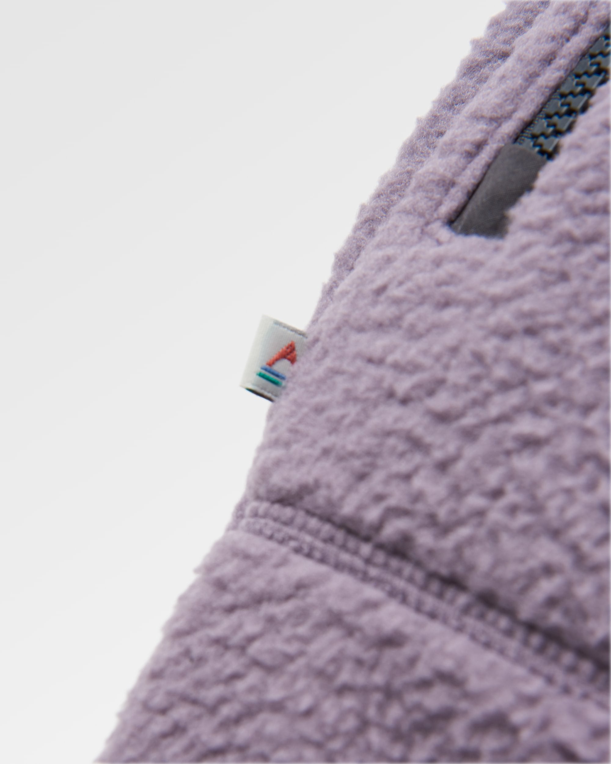 Offgrid 1/2 Zip Recycled Sherpa Fleece - Dusty Lilac - Flatlay