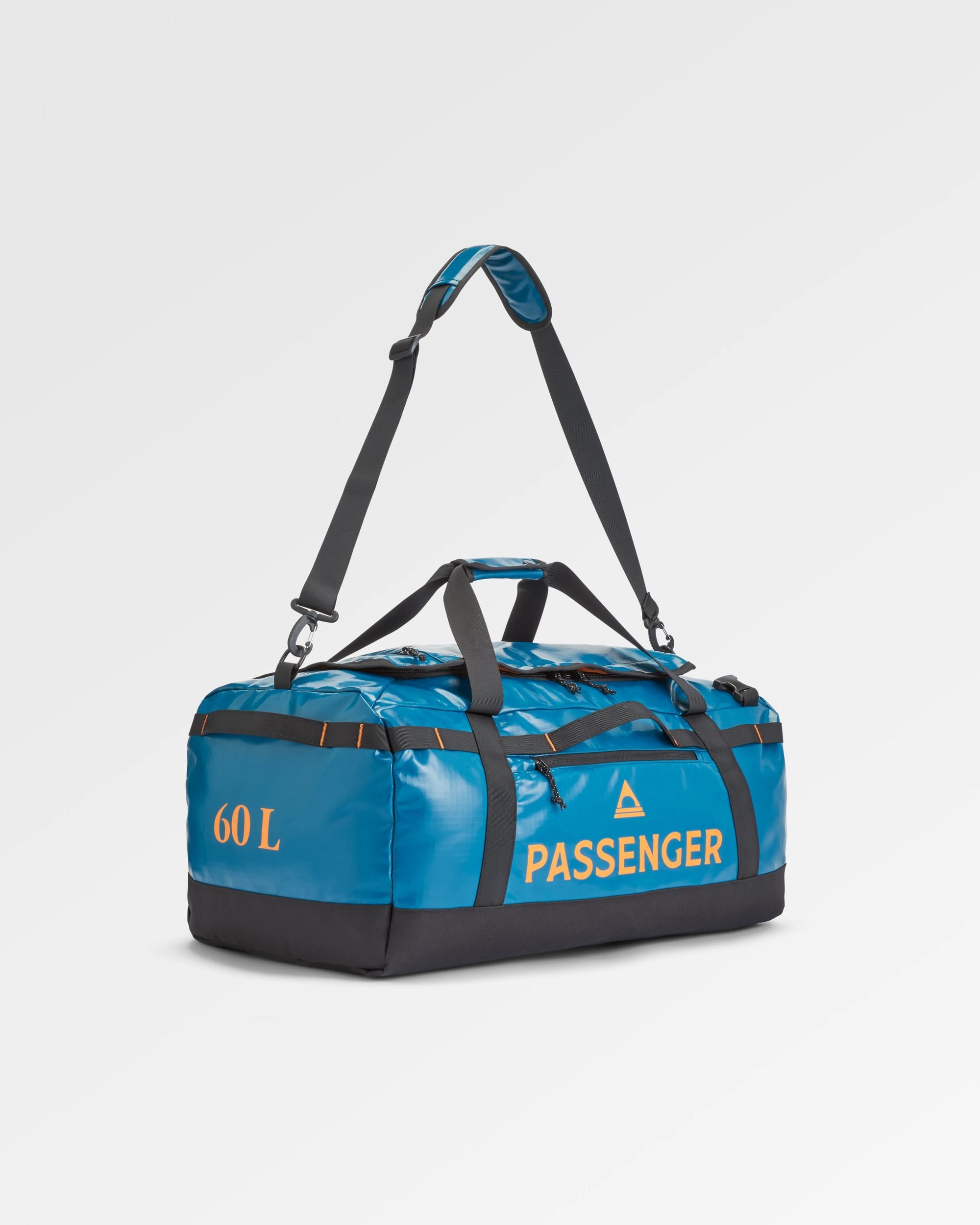 Roamer Recycled 60L Duffel Bag - Tidal Blue - Flatlay