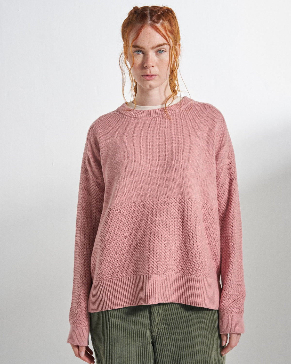 Cove Knitted Jumper - Pink Haze - Studio Model