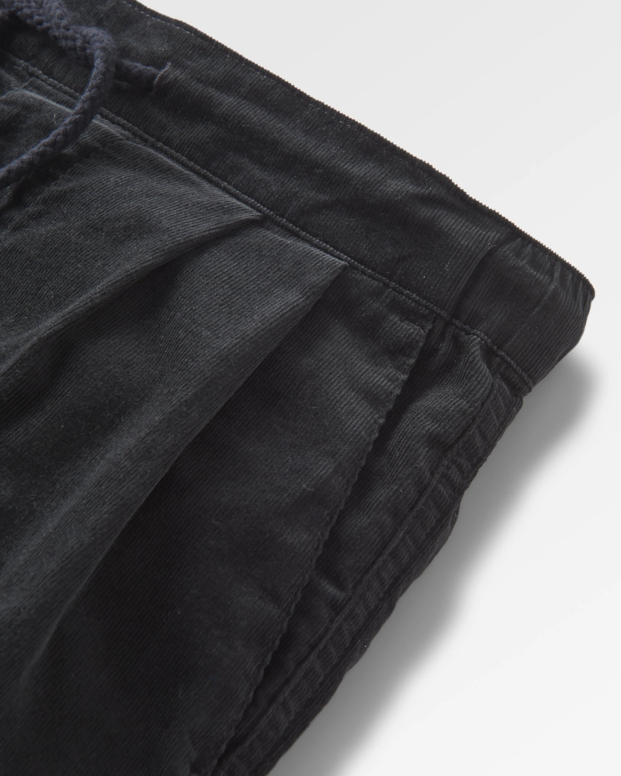 Compass Recycled Cord Trouser - Black - Flatlay