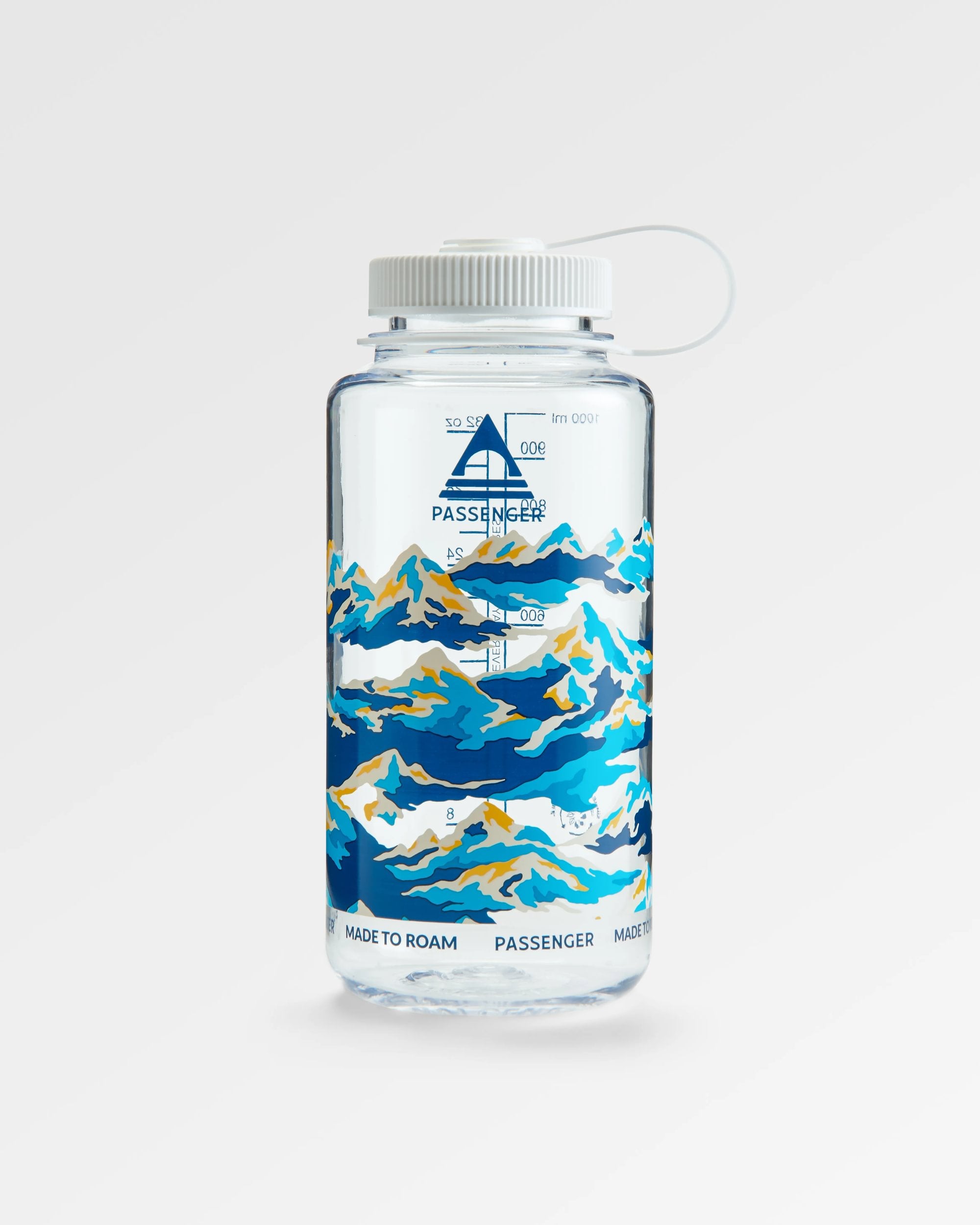 Nalgene 1L Wide Mouth Water Bottle - Winter Mountains - Flatlay