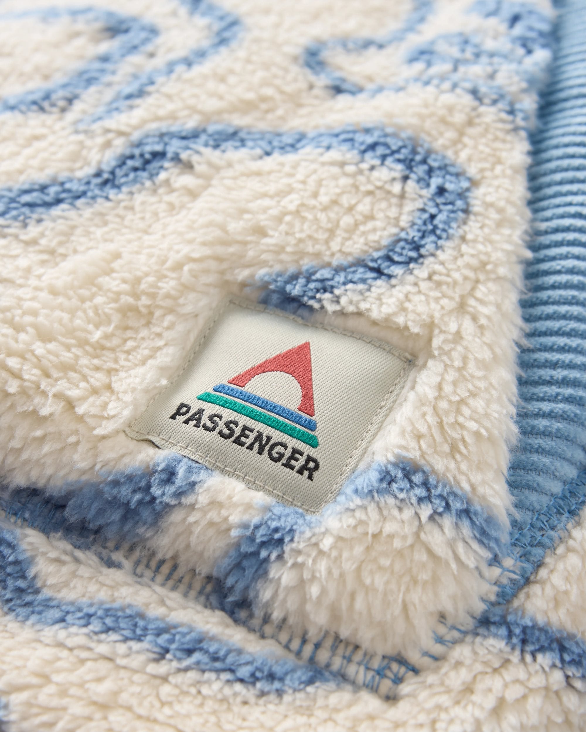 Iris Collarless Recycled Fleece - Strata Swirl Birch - Flatlay