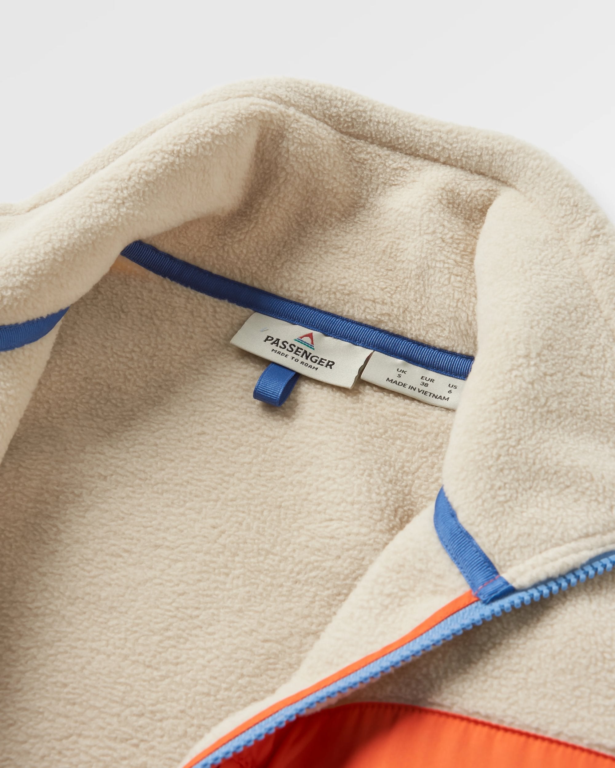 Caspian Recycled Polar Fleece - Faded Denim - Flatlay