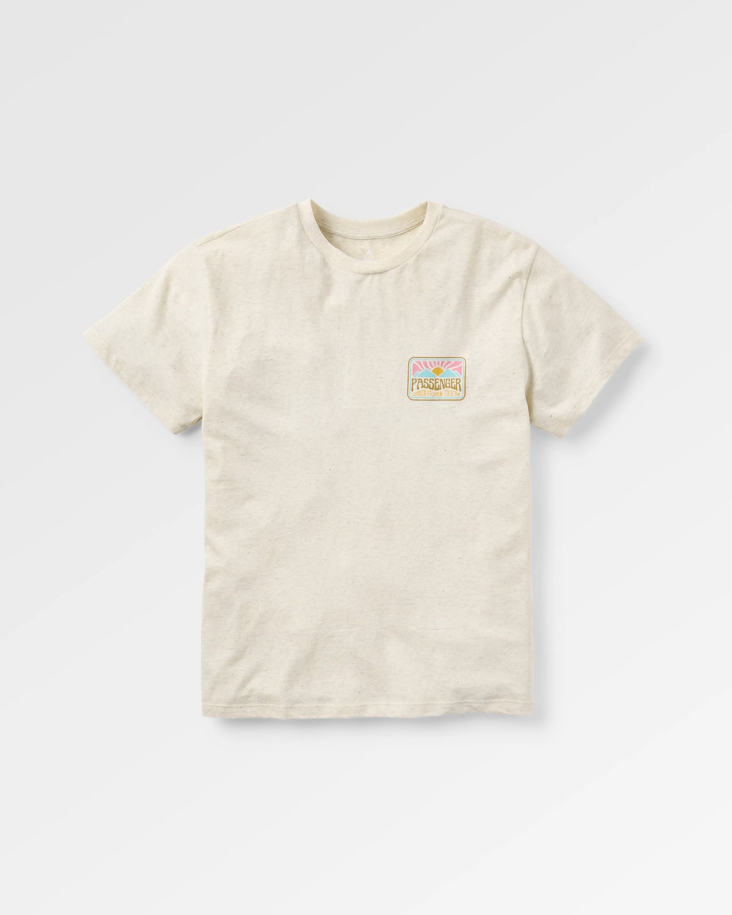 Golden Hour Recycled Cotton Oversized T-Shirt - Milky Marl - Flatlay