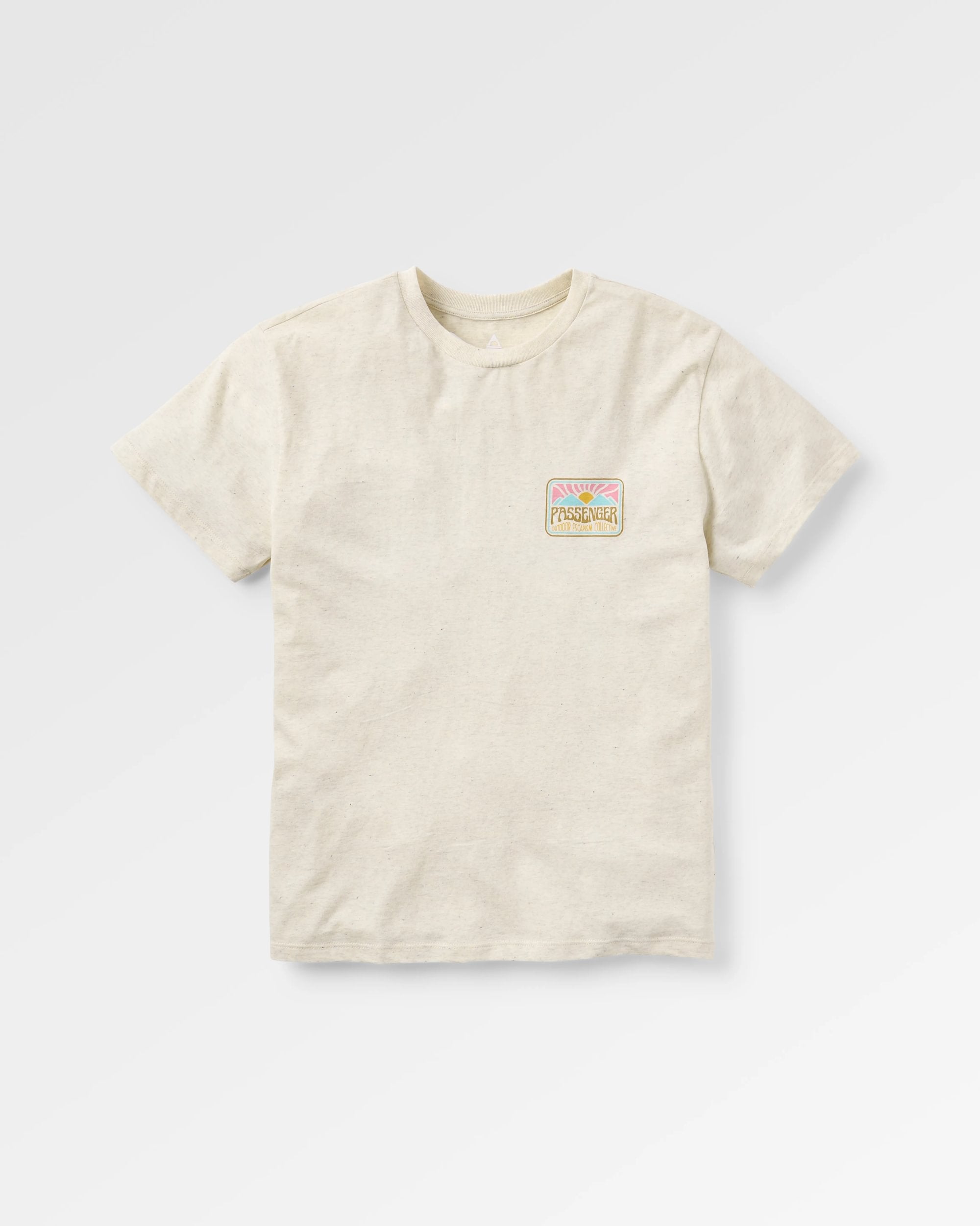 Golden Hour Recycled Cotton Oversized T-Shirt - Milky Marl - Flatlay