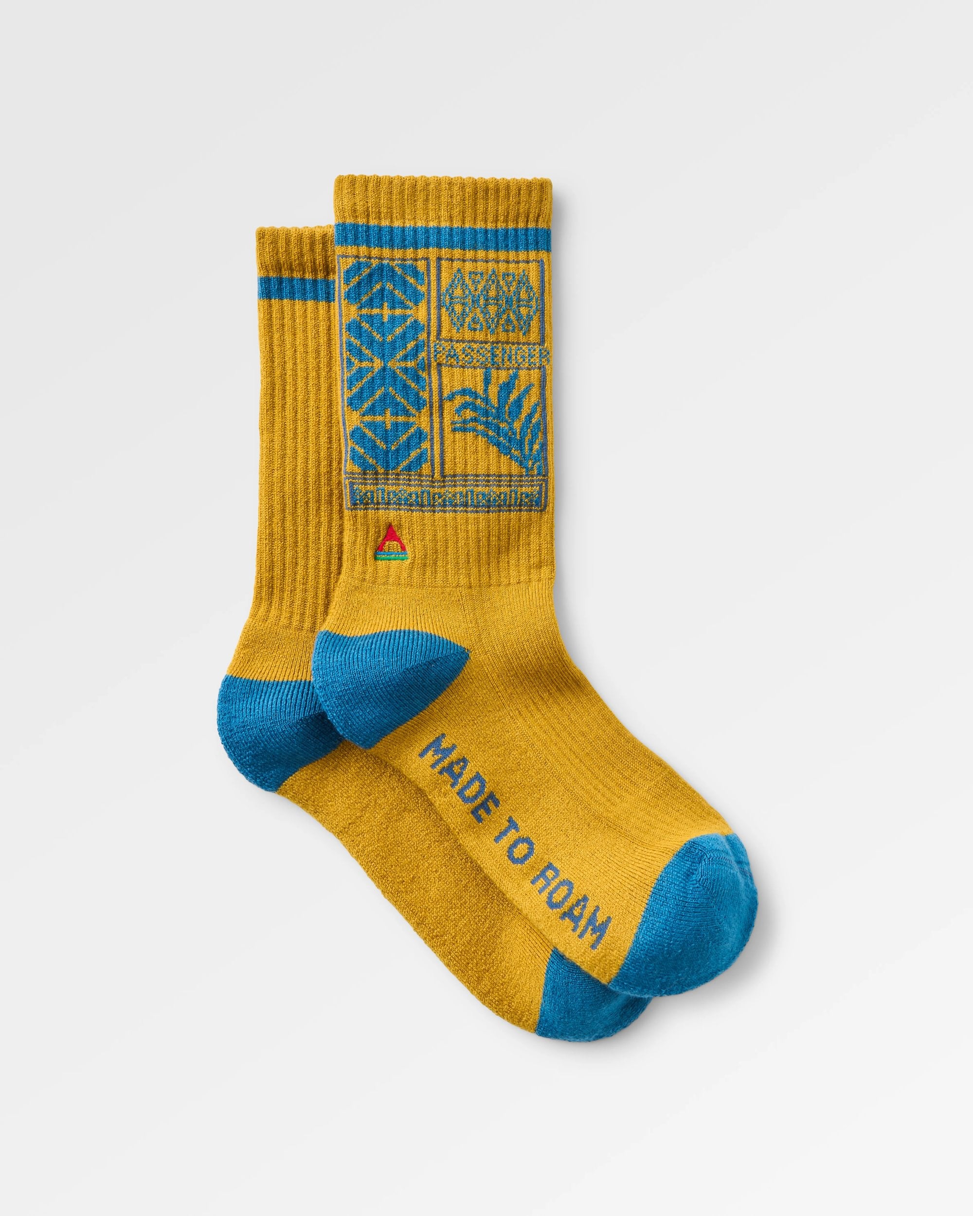 Thuring Merino Socks - Mustard Yellow - Flatlay
