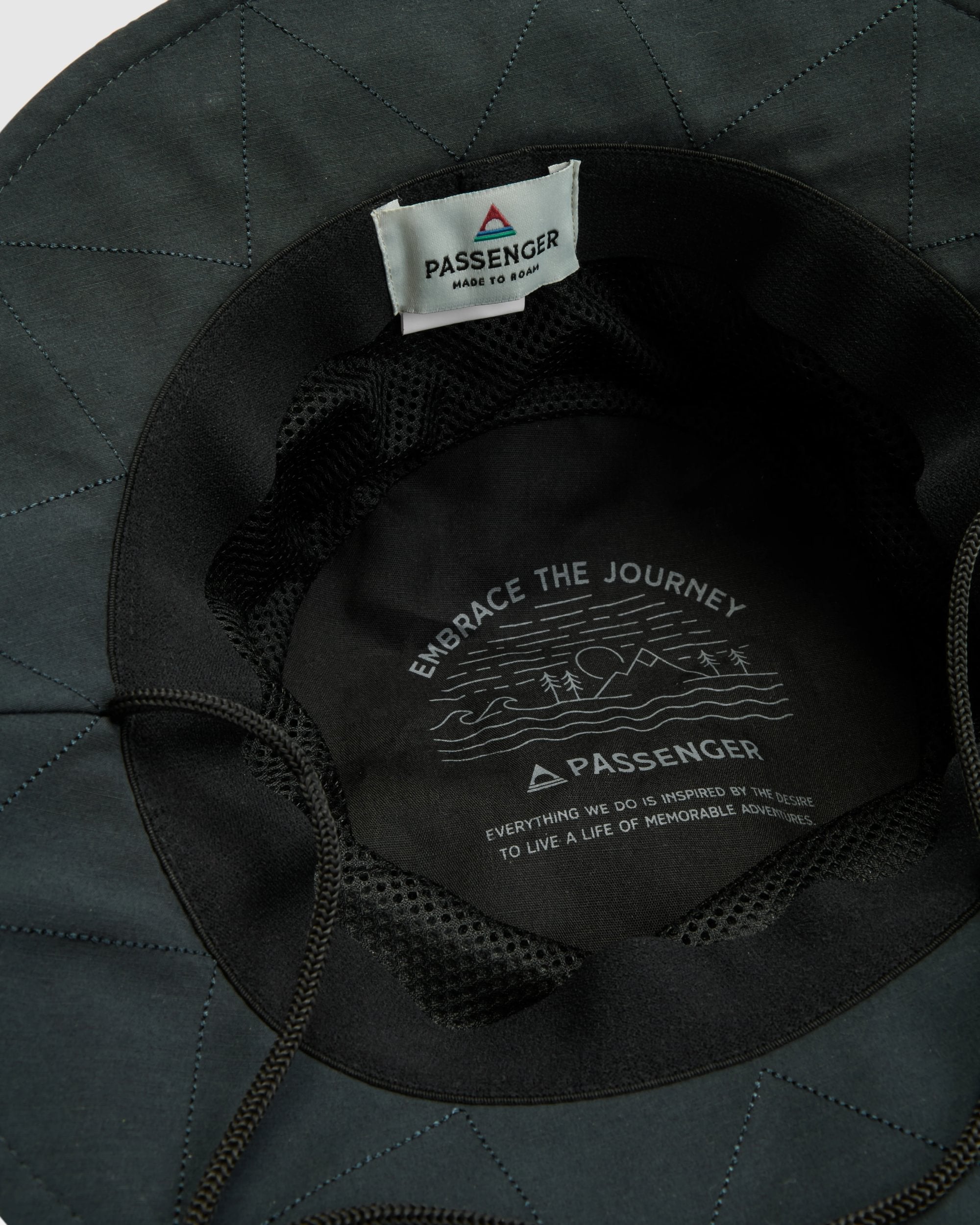 Shaded Organic Bucket Hat - Black - Flatlay