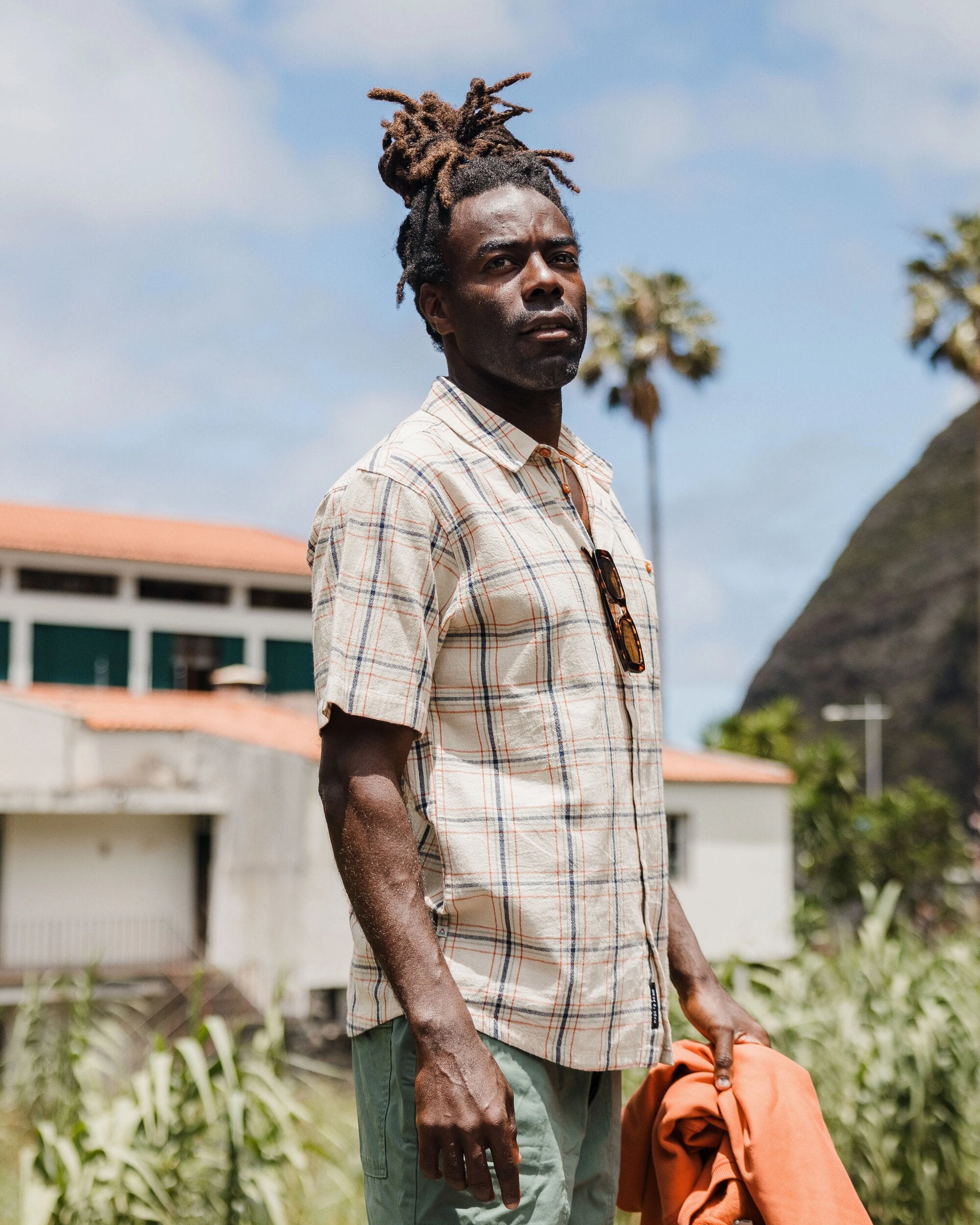 Chill Organic Cotton Check Shirt - Birch - Lifestyle